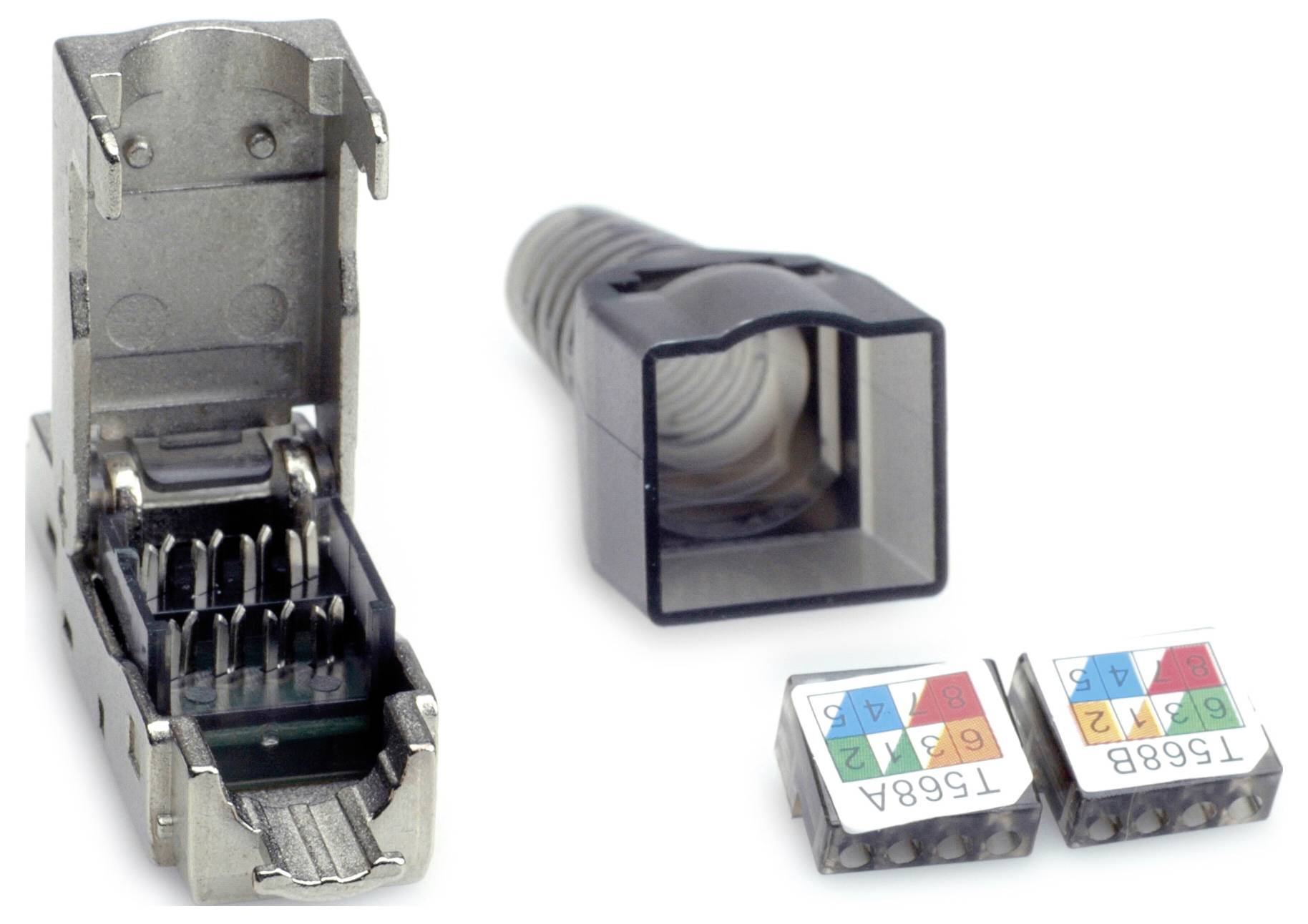 Value 26.99.0371 feldkonfektionierbarer RJ-45 Stecker Kat.6 (Class E), STP 26.99.0371 Silber