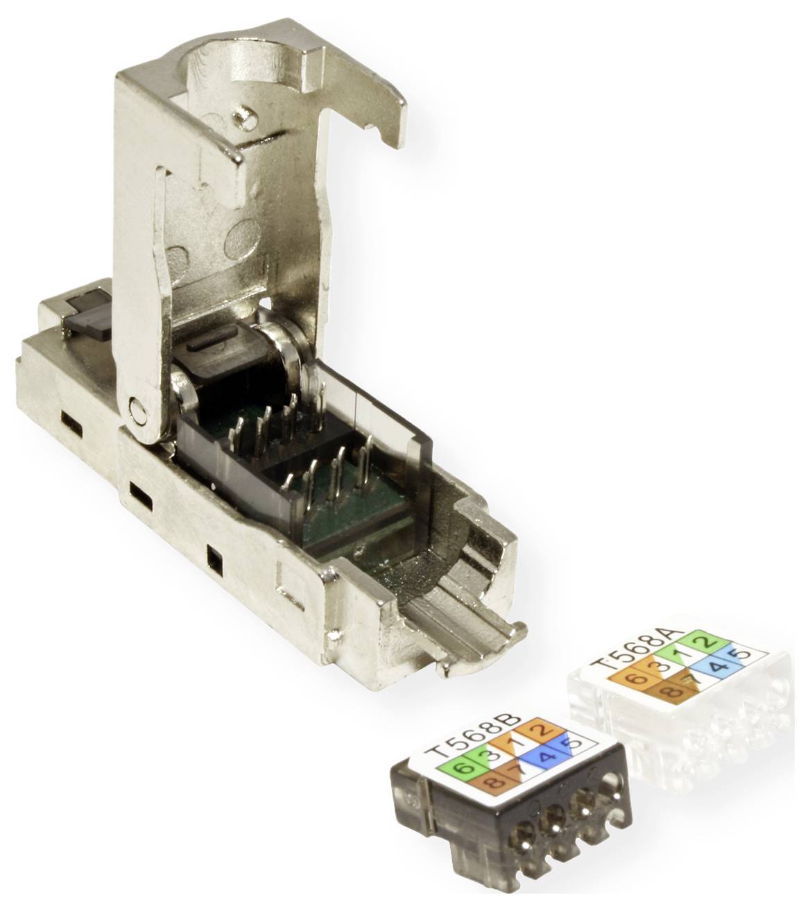 Value 26.99.0371 feldkonfektionierbarer RJ-45 Stecker Kat.6 (Class E), STP 26.99.0371 Silber