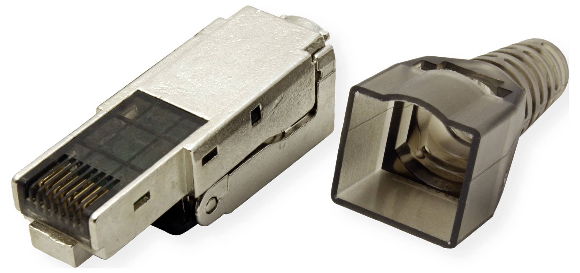 Value 26.99.0371 feldkonfektionierbarer RJ-45 Stecker Kat.6 (Class E), STP 26.99.0371 Silber