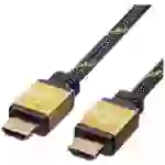 Roline HDMI Anschlusskabel HDMI-A Stecker 5.00 m Schwarz, Gold 11.04.5505 4K UHD, doppelt geschirmt Roline HDMI Anschlusskabel HDMI-A Stecker 5.00 m Schwarz, Gold 11.04.5505 4K UHD, doppelt geschirmt