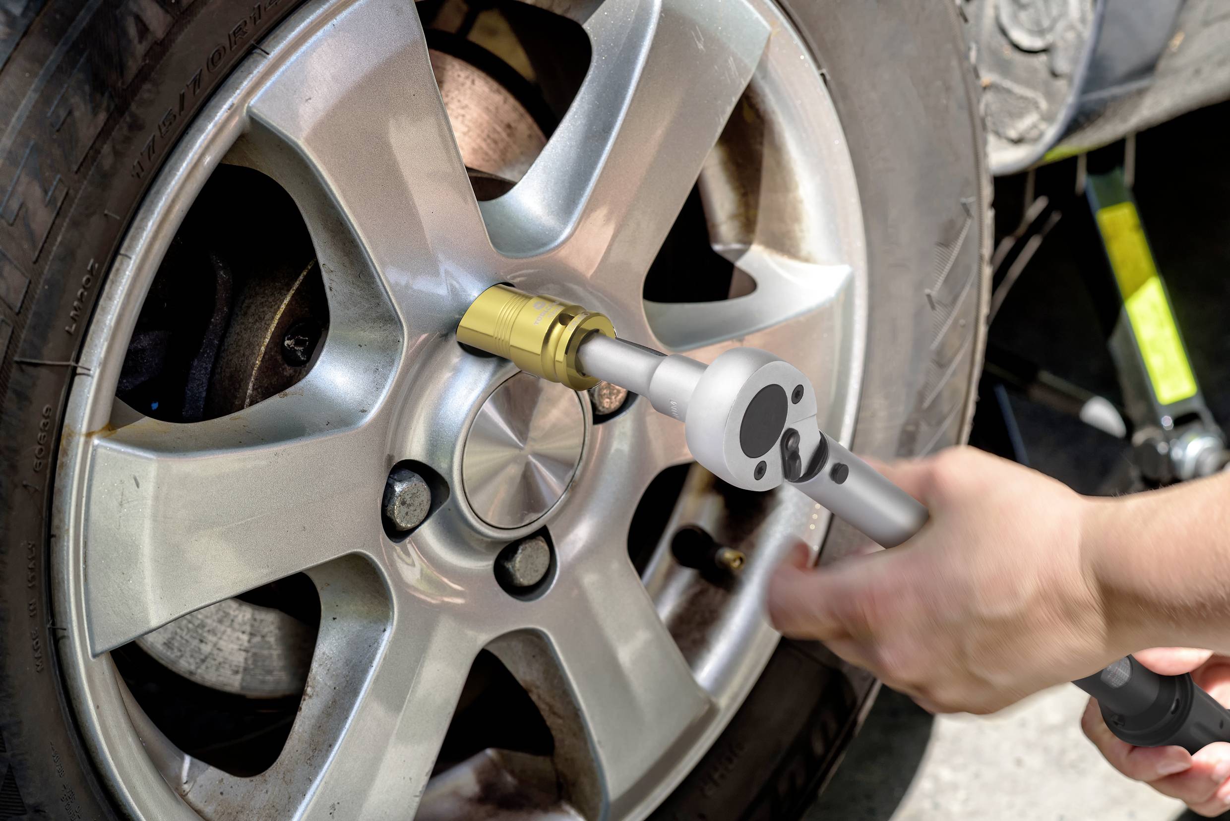 TOOLCRAFT TO-7677363 Profi-Drehmomentschlüssel-Set mit Teleskop-Umschaltknarre 1/2" (12.5 mm) 40 - 210 Nm