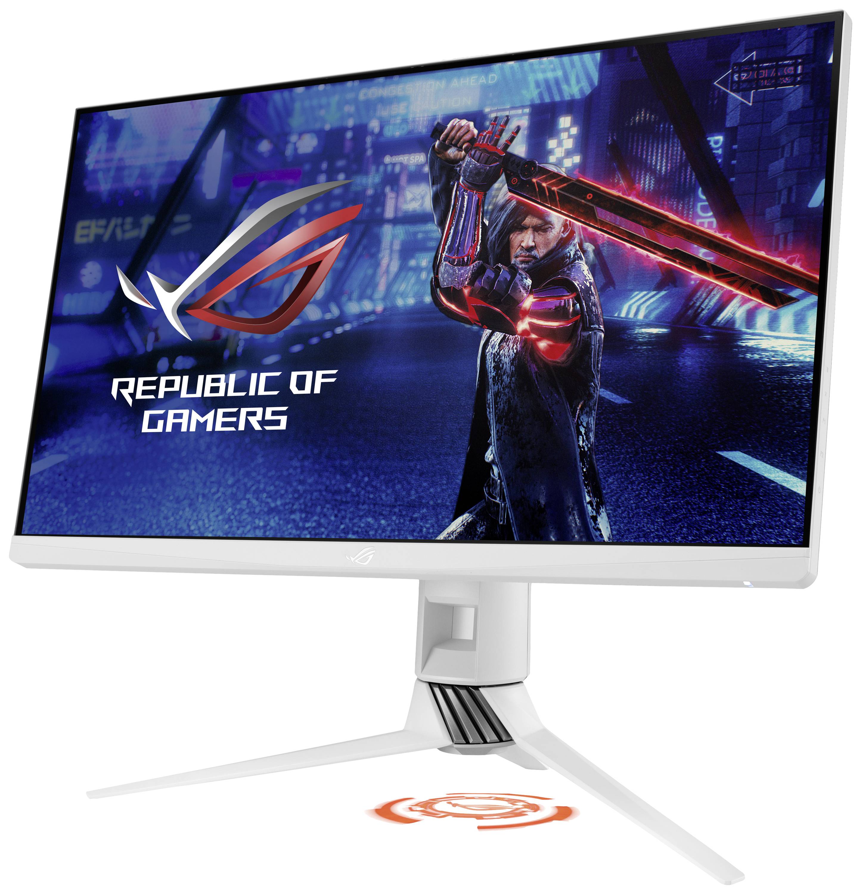 Asus ROG XG279Q-W STRIX Gaming LED-Monitor EEK F (A - G) 68.6 cm (27 Zoll) 2560 x 1440 Pixel 16:9 1 ms HDMI®, Kopfhörer (3.5 mm Klinke), DisplayPor