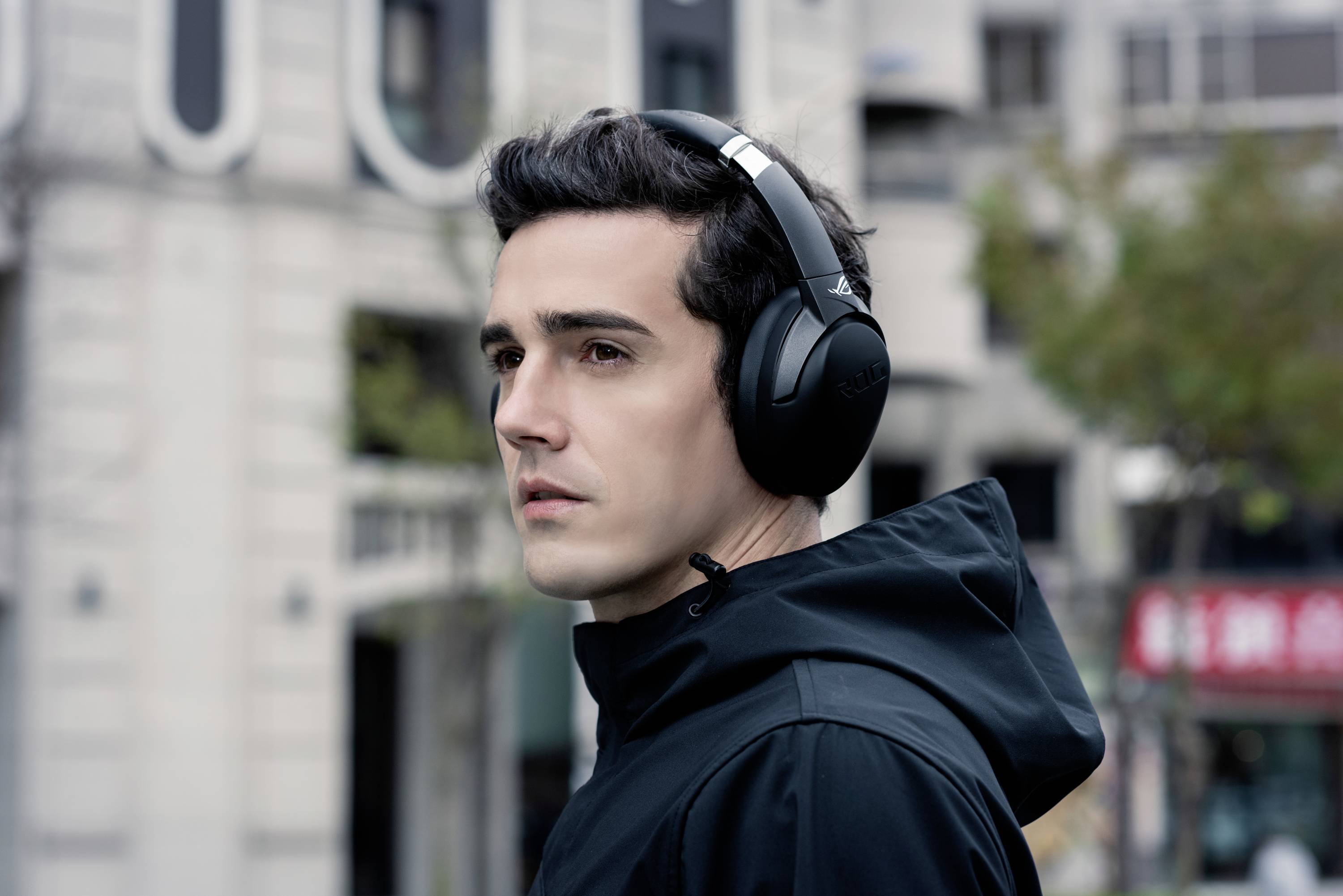 Asus ROG Strix Go BT Over Ear Headset Bluetooth® 7.1 Surround Schwarz Noise Cancelling Lautstärkeregelung, Mikrofon-Stummschaltung Gaming