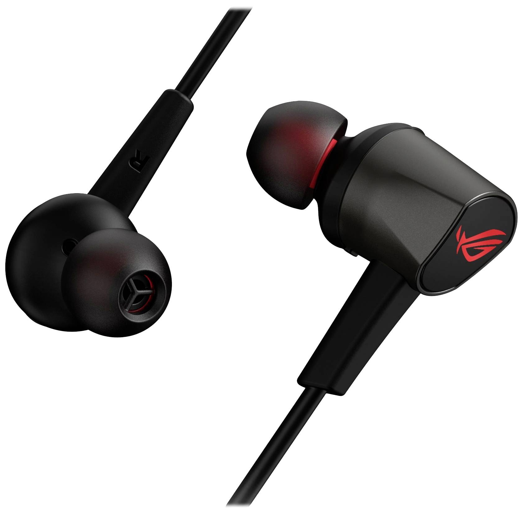 Asus ROG Cetra Core II In Ear Headset kabelgebunden Stereo Schwarz/Rot Lautstärkeregelung Gaming