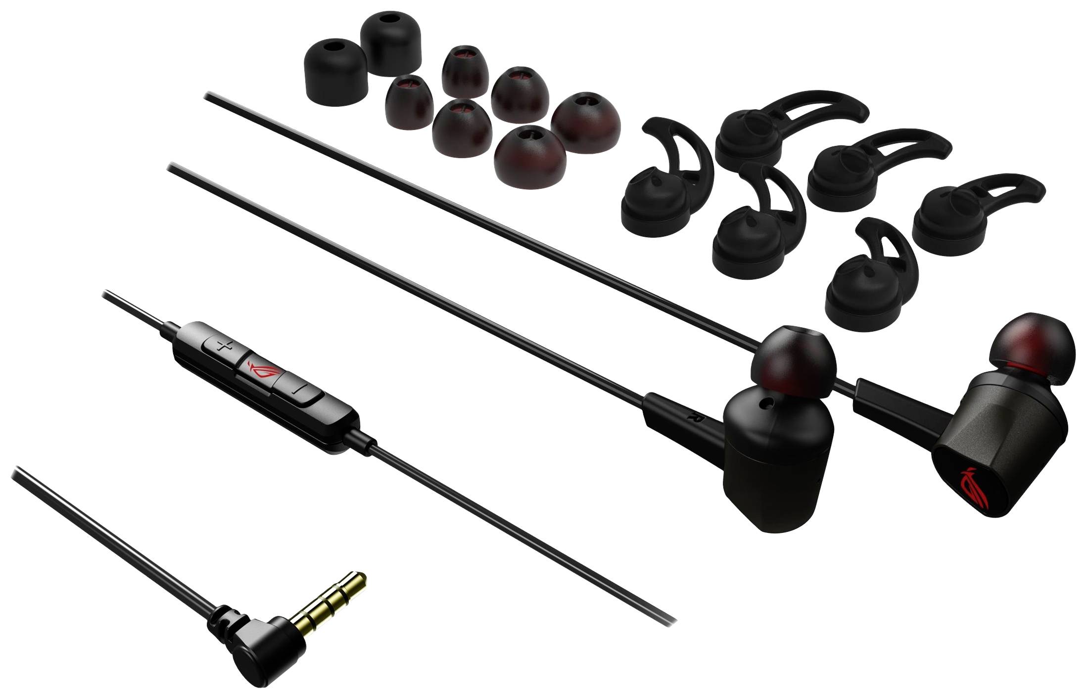 Asus ROG Cetra Core II In Ear Headset kabelgebunden Stereo Schwarz/Rot Lautstärkeregelung Gaming