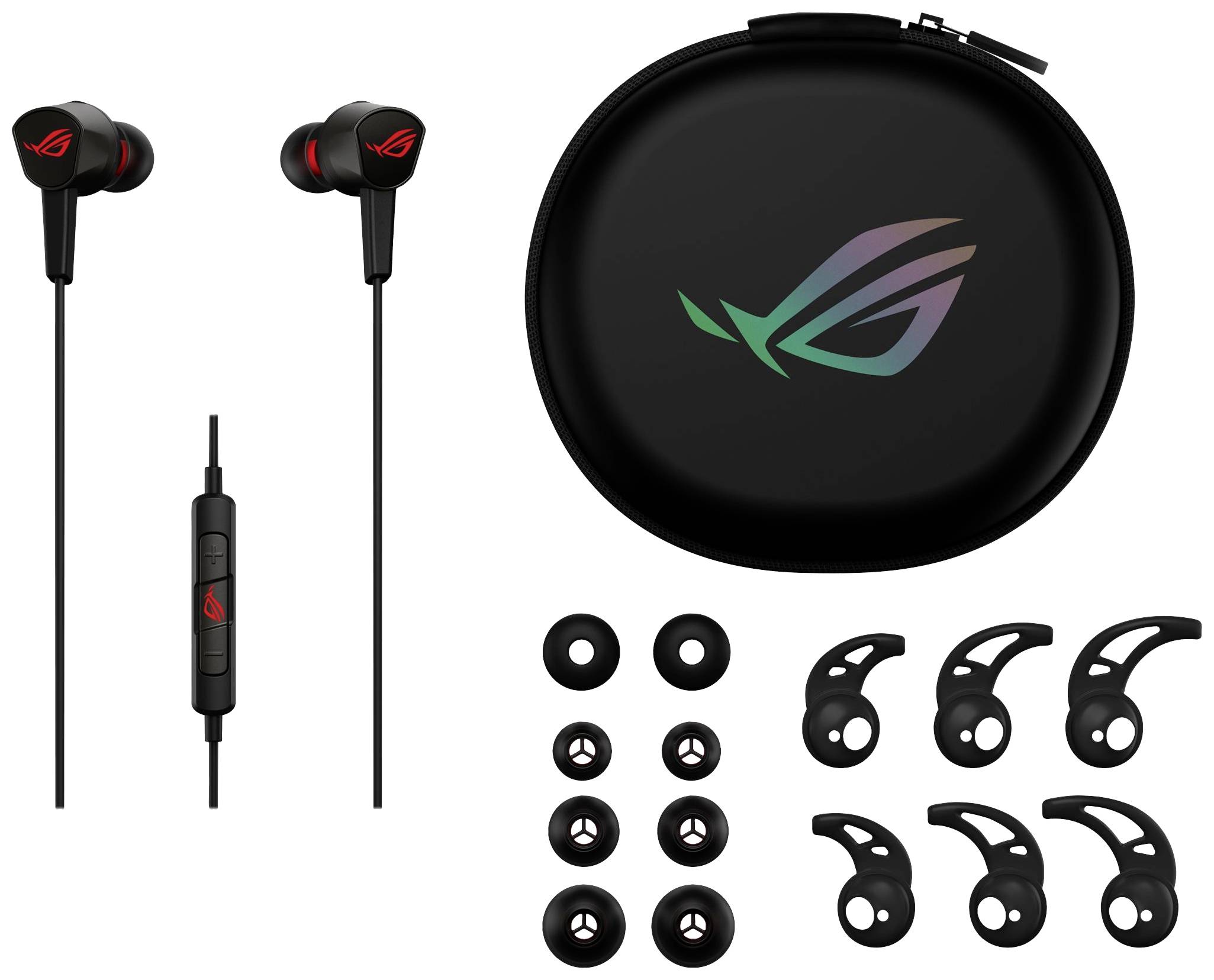Asus ROG Cetra Core II In Ear Headset kabelgebunden Stereo Schwarz/Rot Lautstärkeregelung Gaming