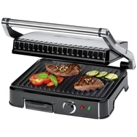 Clatronic KG 3487 Elektro Kontaktgrill Schwarz, Edelstahl Clatronic KG 3487 Elektro Kontaktgrill Schwarz, Edelstahl