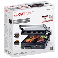 Clatronic KG 3487 Elektro Kontaktgrill Schwarz, Edelstahl Clatronic KG 3487 Elektro Kontaktgrill Schwarz, Edelstahl