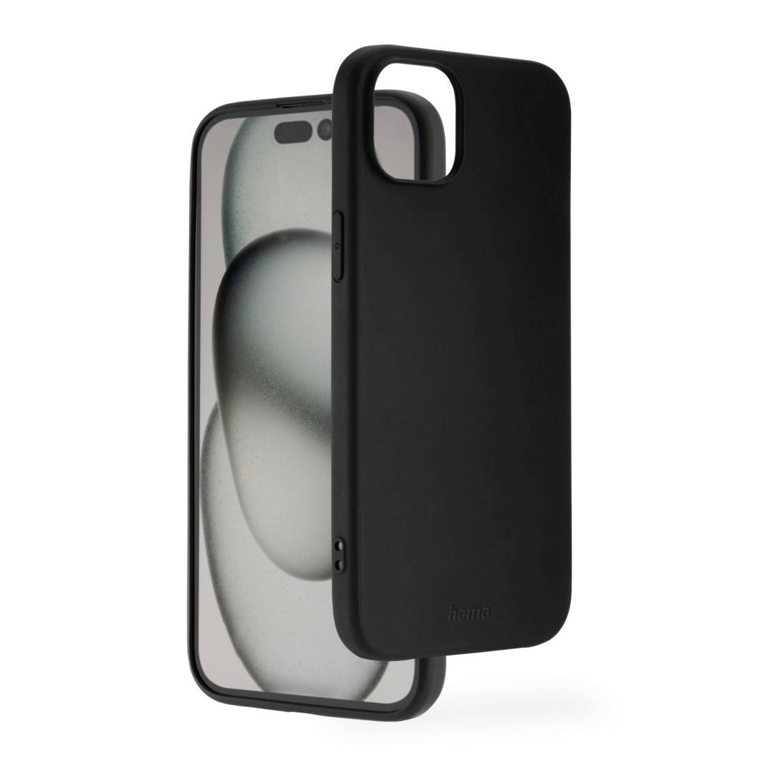 Schwarzes Handycase, passend für ein Smartphone. Das Case ist auf der Rückseite des Telefons angebracht und zeigt ein schlichtes, elegantes Design.