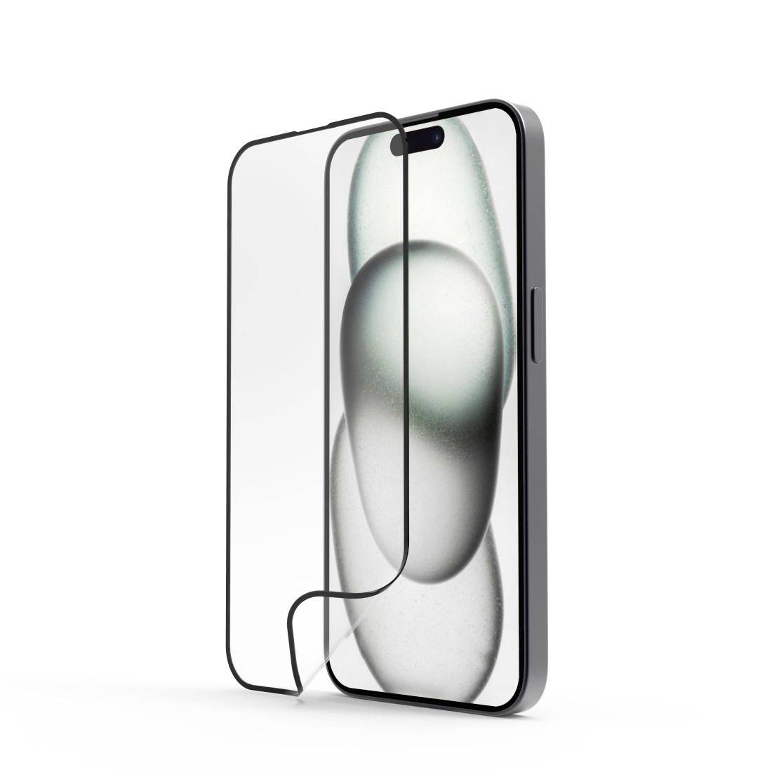 Hama Super Hybrid Displayschutzglas Apple iPhone 15 1 St. kratzfest, Anti-Fingerprint 00222735