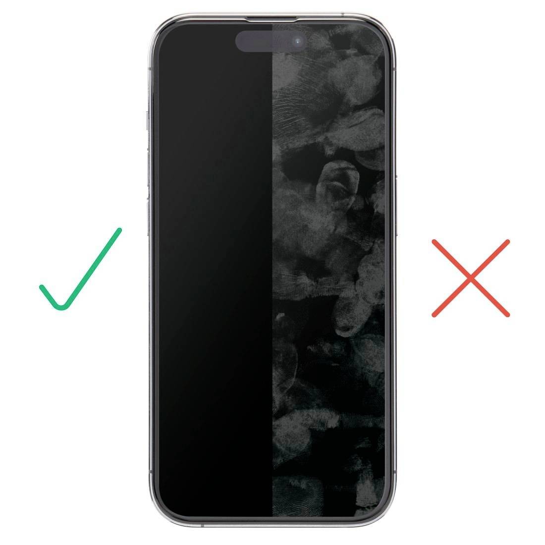 Hama Super Hybrid Displayschutzglas Apple iPhone 15 1 St. kratzfest, Anti-Fingerprint 00222735