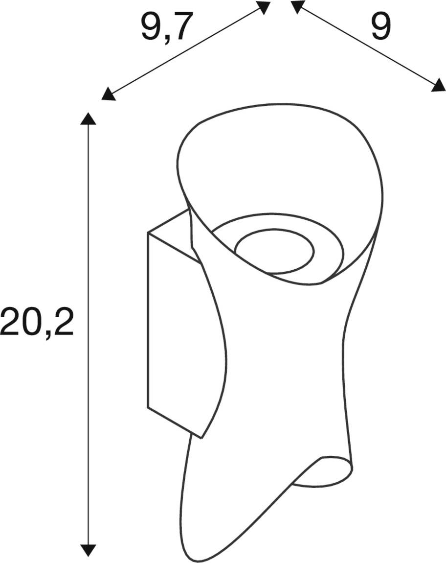 SLV MODELA 1007808 Außenwandleuchte 7.5W LED Schwarz