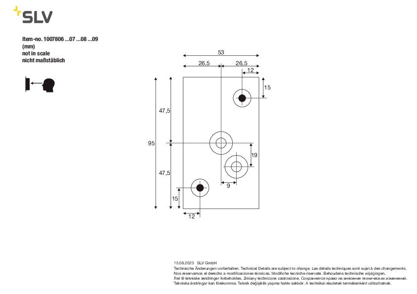 SLV MODELA 1007808 Außenwandleuchte 7.5W LED Schwarz