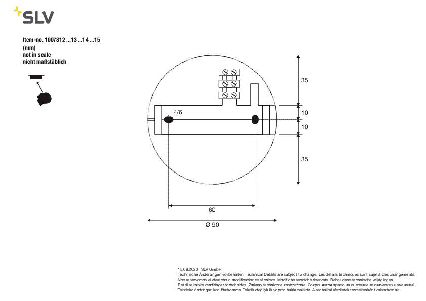 SLV VARYT 1007812 Pendelleuchte E14 Messing