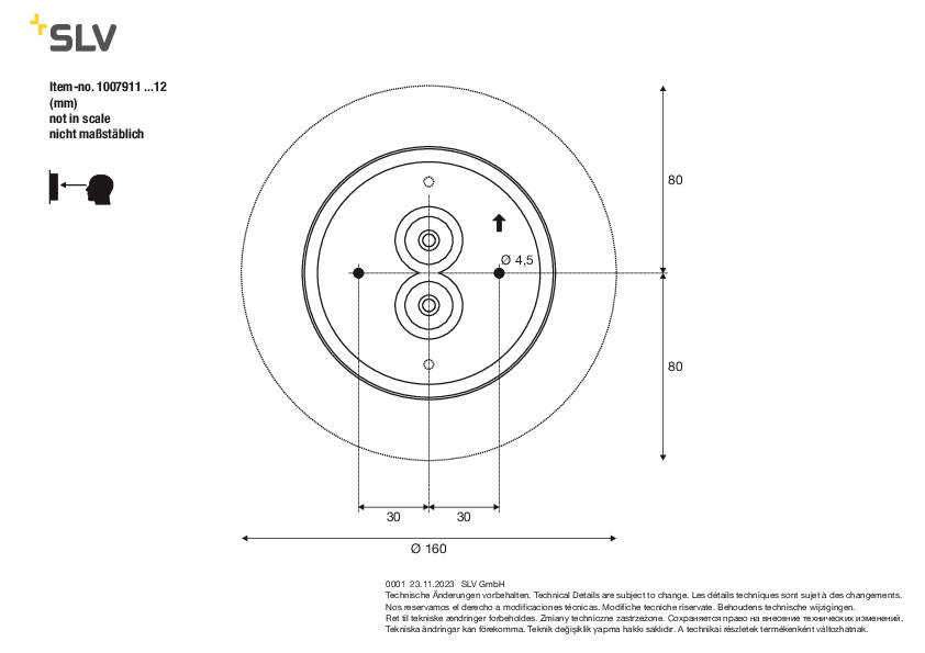 SLV D-RING S 1007912 Außenwandleuchte 7.5W LED Weiß