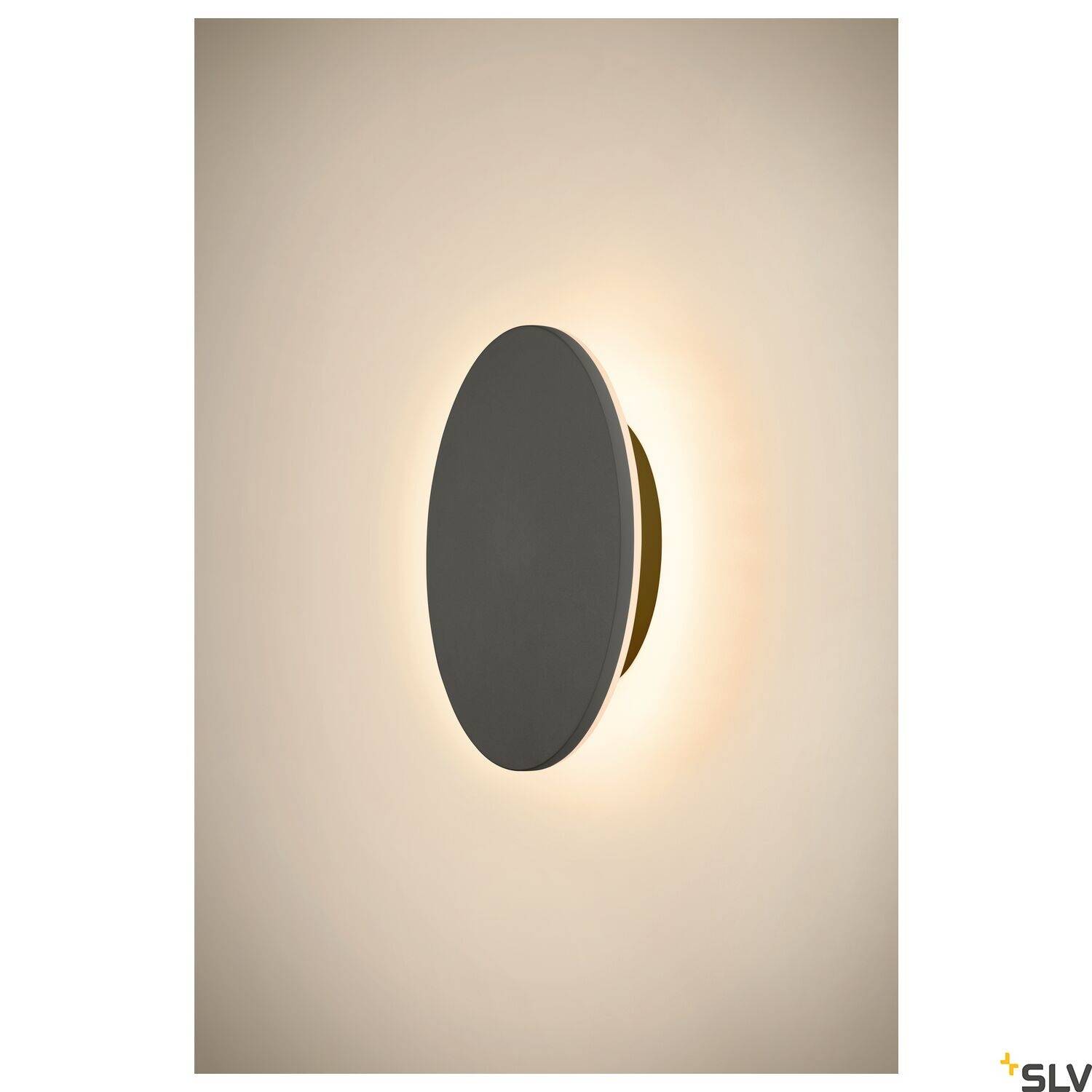 SLV D-RING M 1007913 Außenwandleuchte 15W LED Schwarz