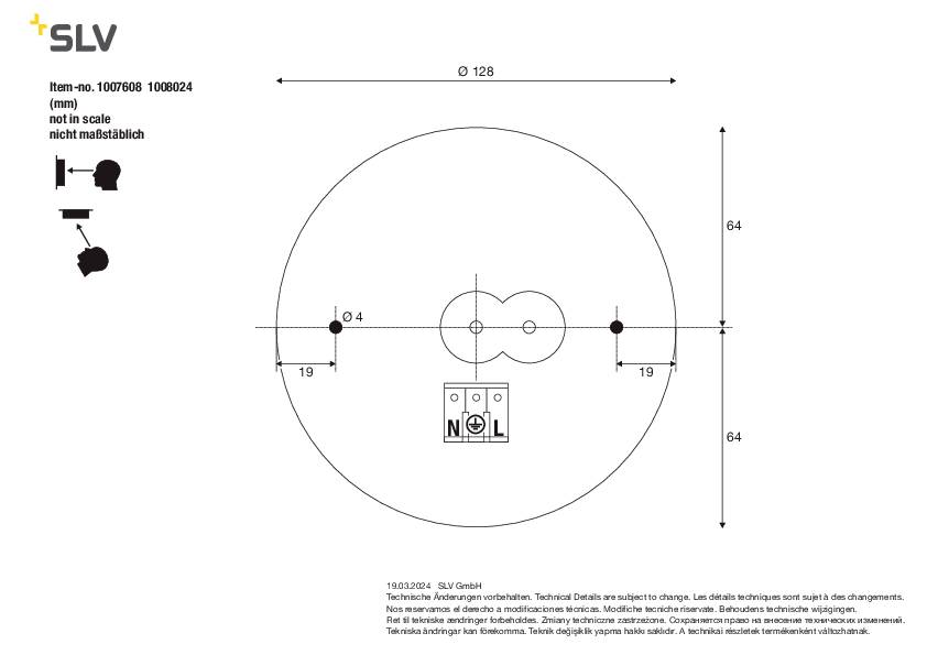 SLV CYFT WAVE 1008024 Aufbauleuchte 6.5W LED Schwarz