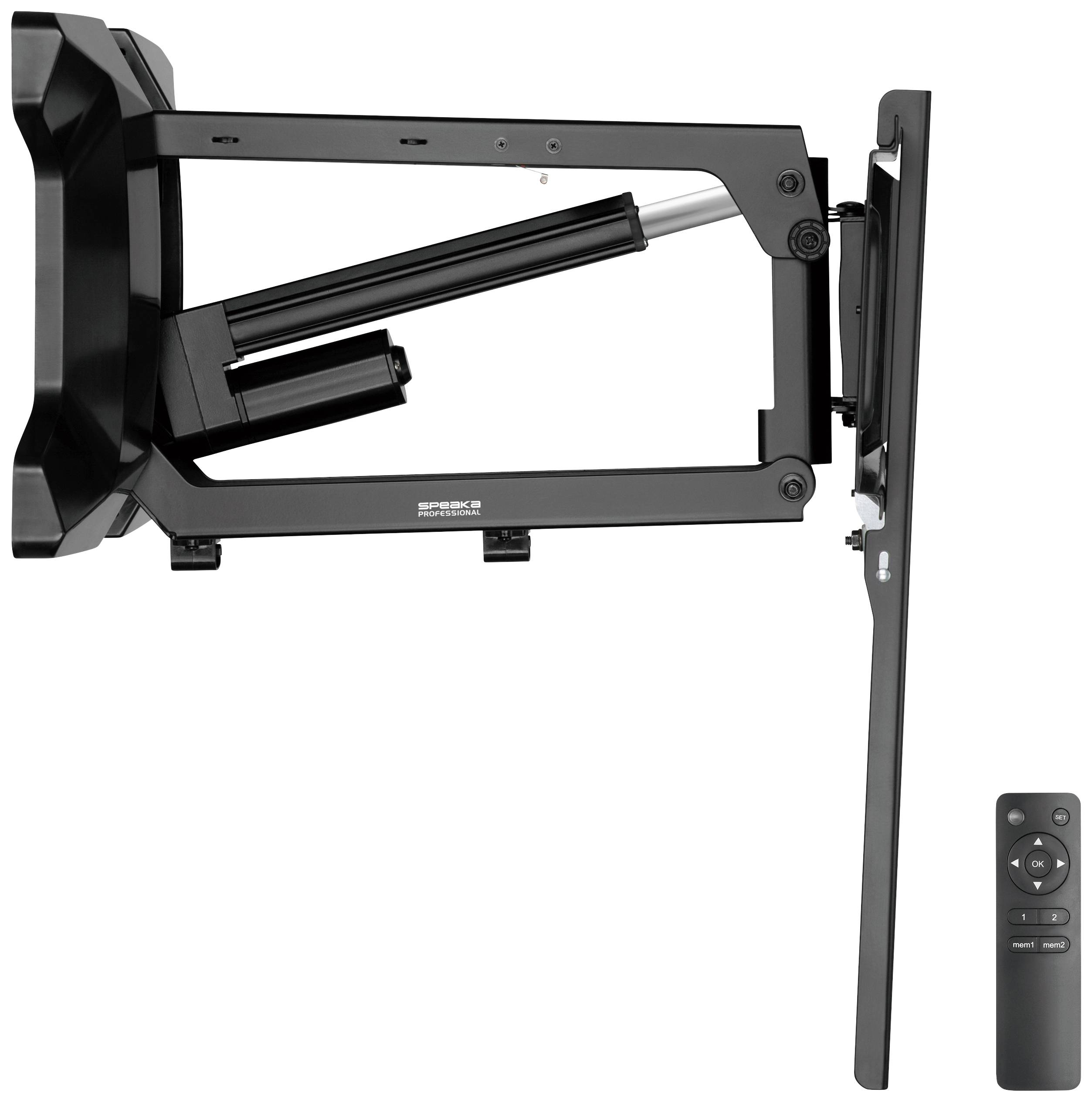 SpeaKa Professional SP-TVM-900 TV-Wandhalterung Geeignet für Curved-TV's, Mit Fernbedienung 94,0cm (37") - 177,8cm (70")