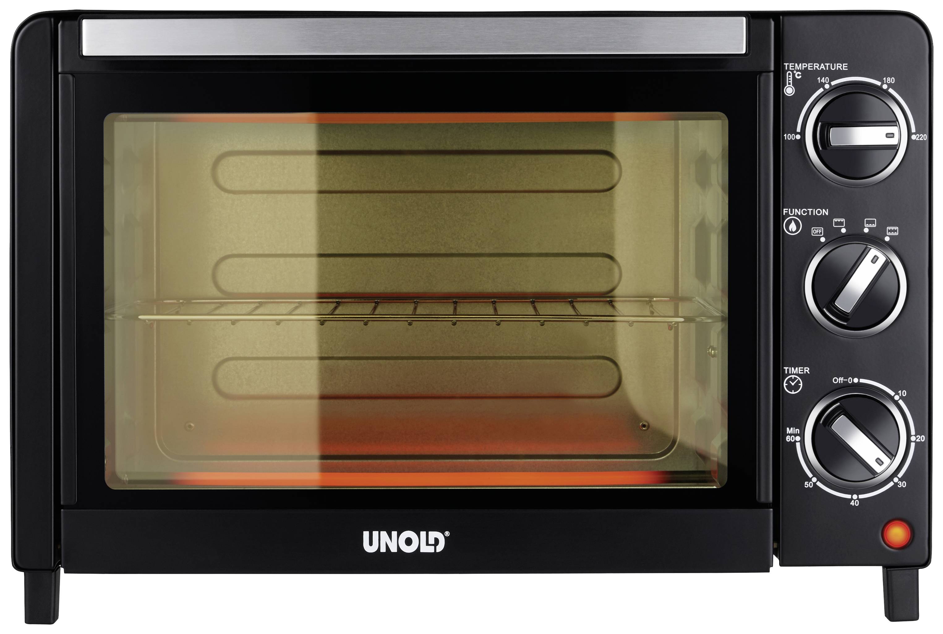 Unold 68875 Minibackofen Timerfunktion, Kontrollleuchte 18 l