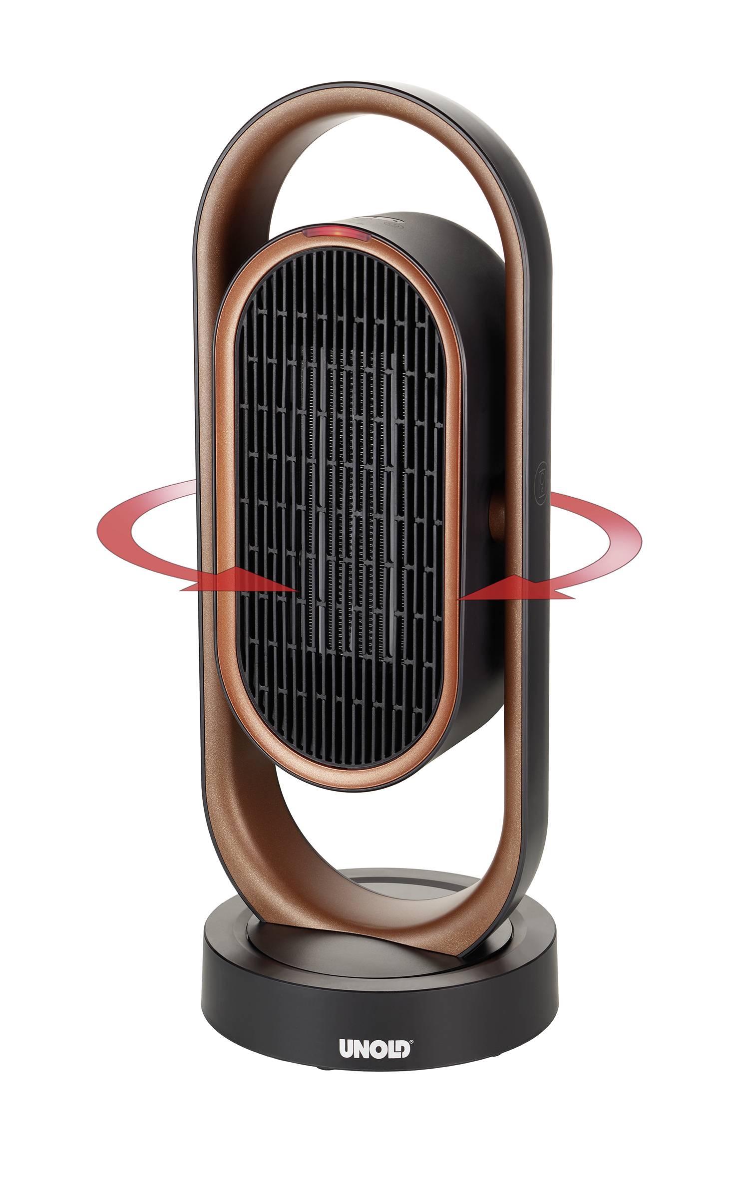 Unold 86535 3D PTC-Keramik-Heizlüfter 3D Kupfer, Schwarz