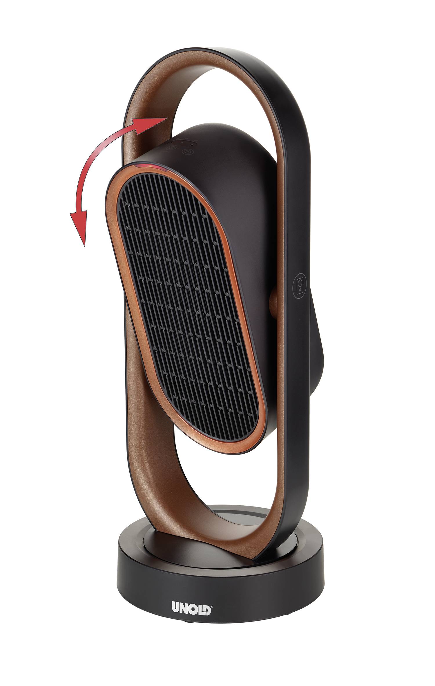 Unold 86535 3D PTC-Keramik-Heizlüfter 3D Kupfer, Schwarz