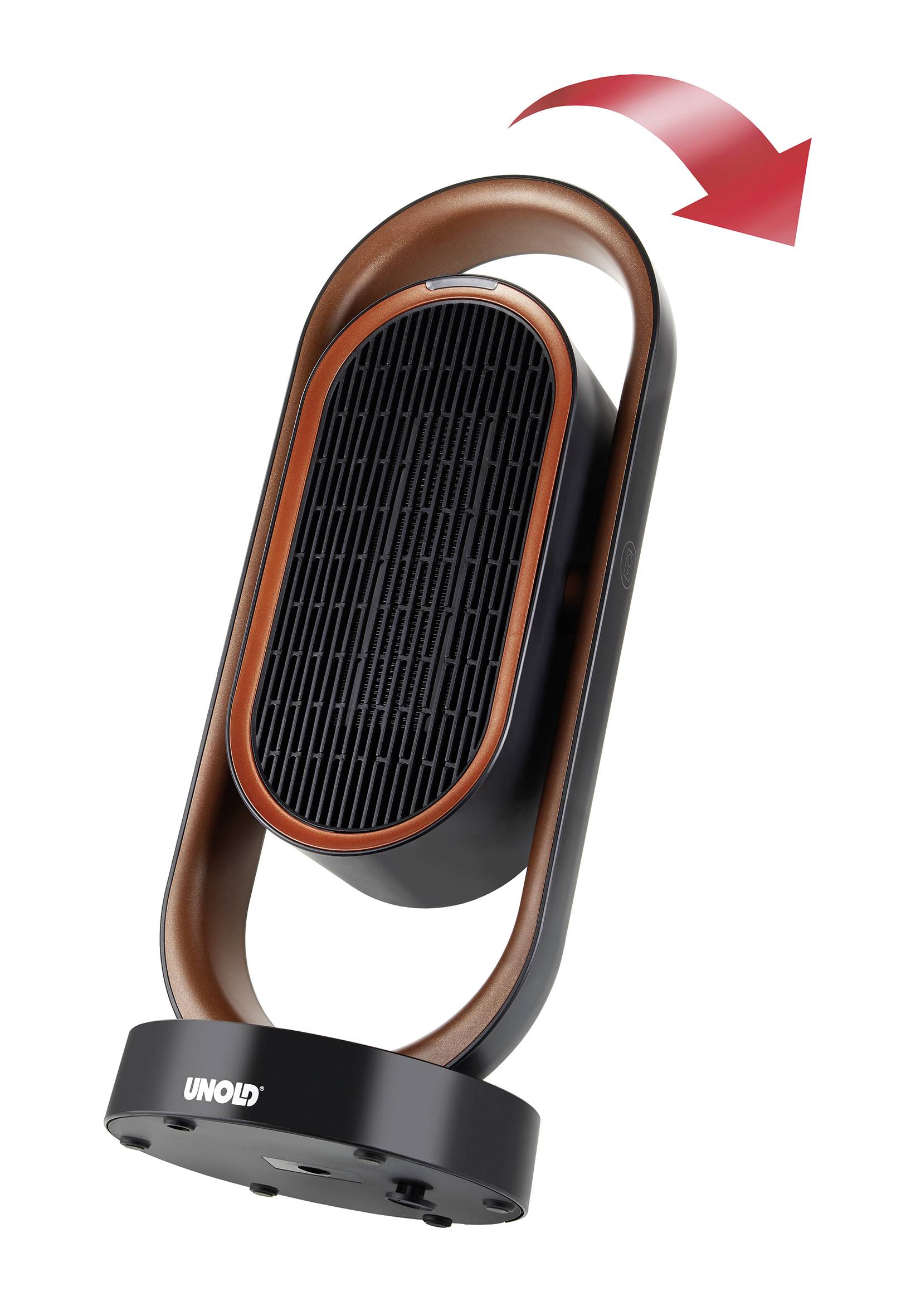 Unold 86535 3D PTC-Keramik-Heizlüfter 3D Kupfer, Schwarz