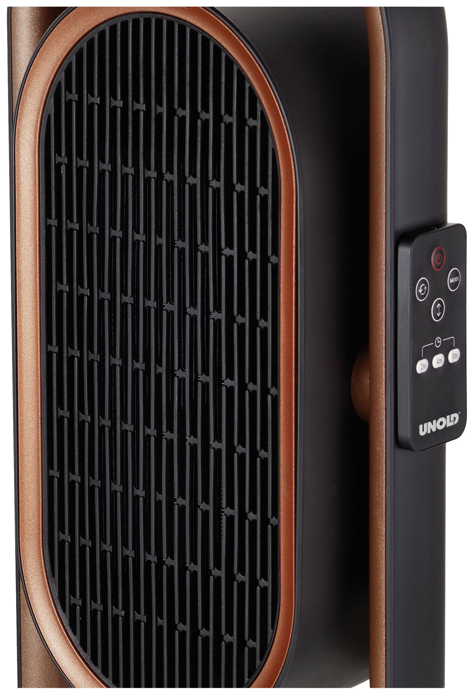 Unold 86535 3D PTC-Keramik-Heizlüfter 3D Kupfer, Schwarz