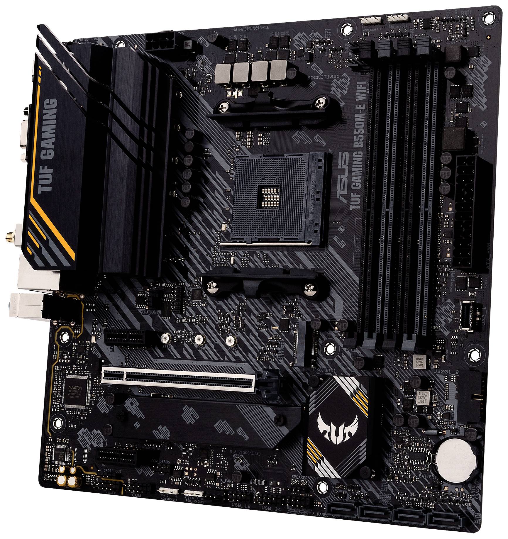 Asus TUF GAMING B550M-E WIFI Mainboard Sockel (PC) AMD AM4 Formfaktor (Details) ATX Mainboard-Chips