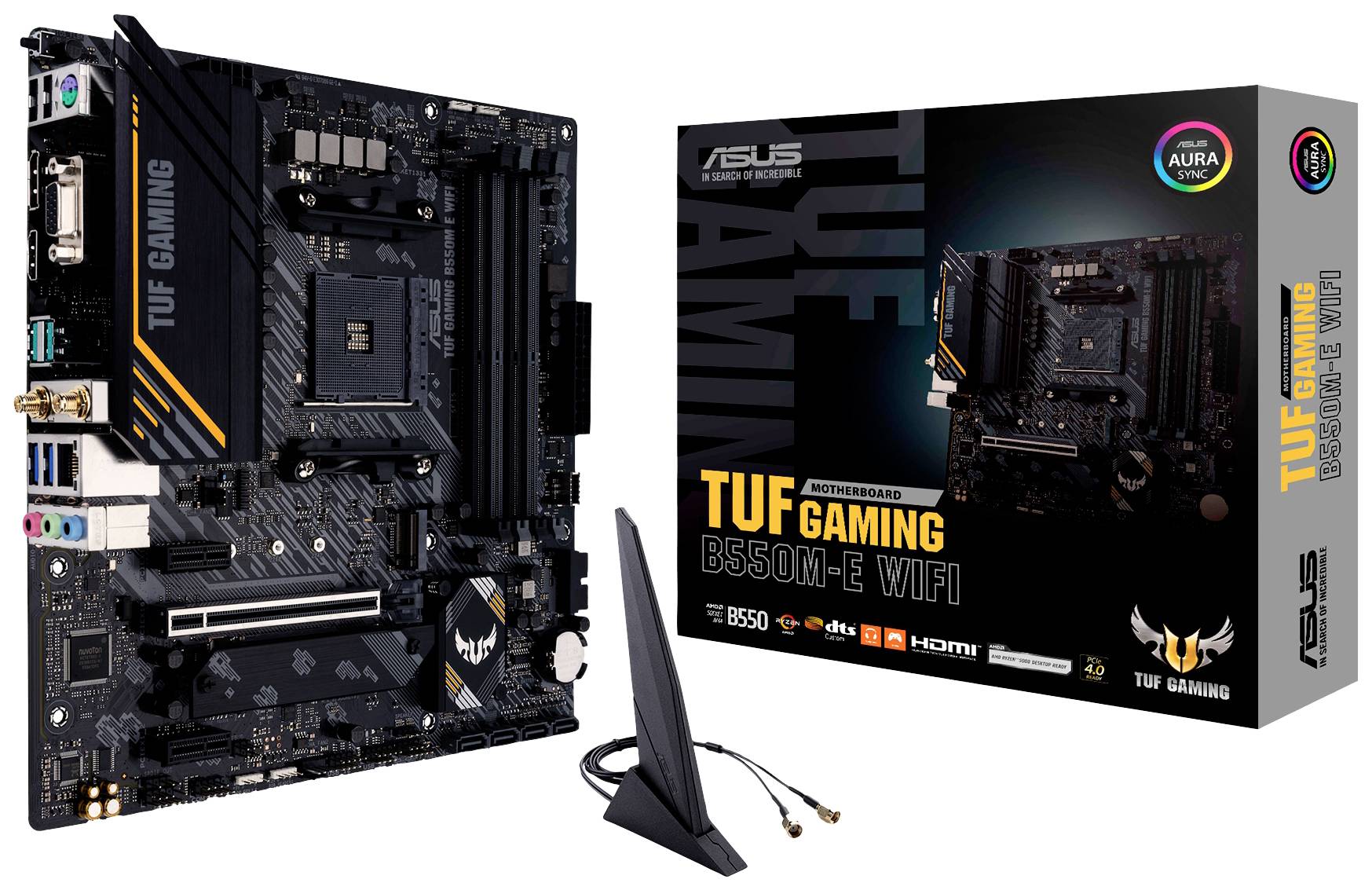Asus TUF GAMING B550M-E WIFI Mainboard Sockel (PC) AMD AM4 Formfaktor (Details) ATX Mainboard-Chips