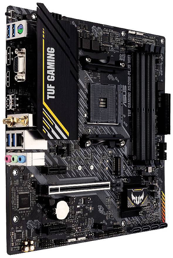 Asus TUF GAMING A520M-PLUS WIFI Mainboard Sockel (PC) AMD® AM4 Formfaktor (Details) ATX Mainboard-Chipsatz AMD® A520