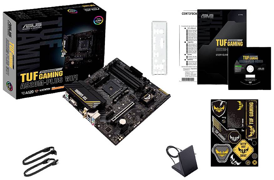 Asus TUF GAMING A520M-PLUS WIFI Mainboard Sockel (PC) AMD® AM4 Formfaktor (Details) ATX Mainboard-Chipsatz AMD® A520