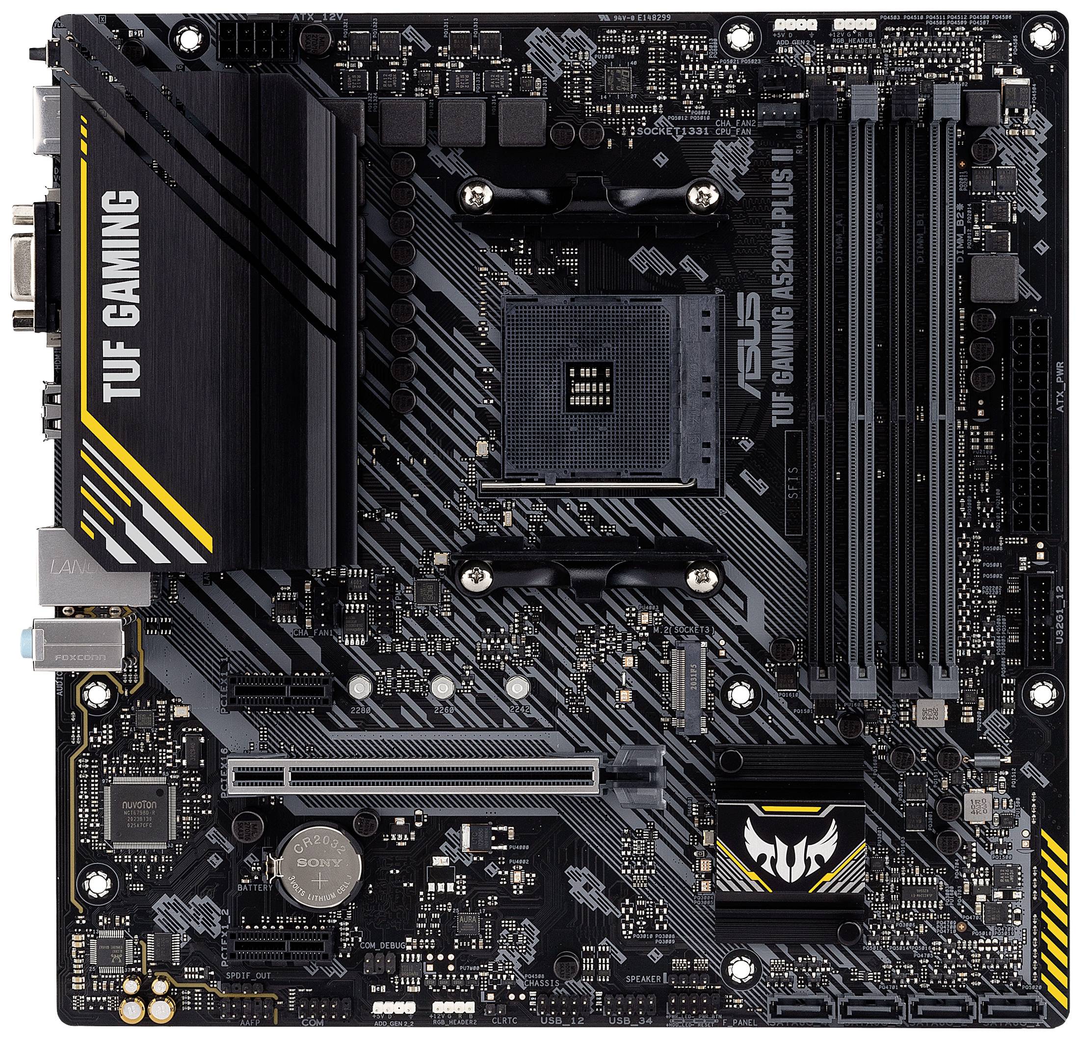 Asus TUF GAMING A520M-PLUS II Mainboard Sockel (PC) AMD® AM4 Formfaktor (Details) ATX Mainboard-Chipsatz AMD® A520