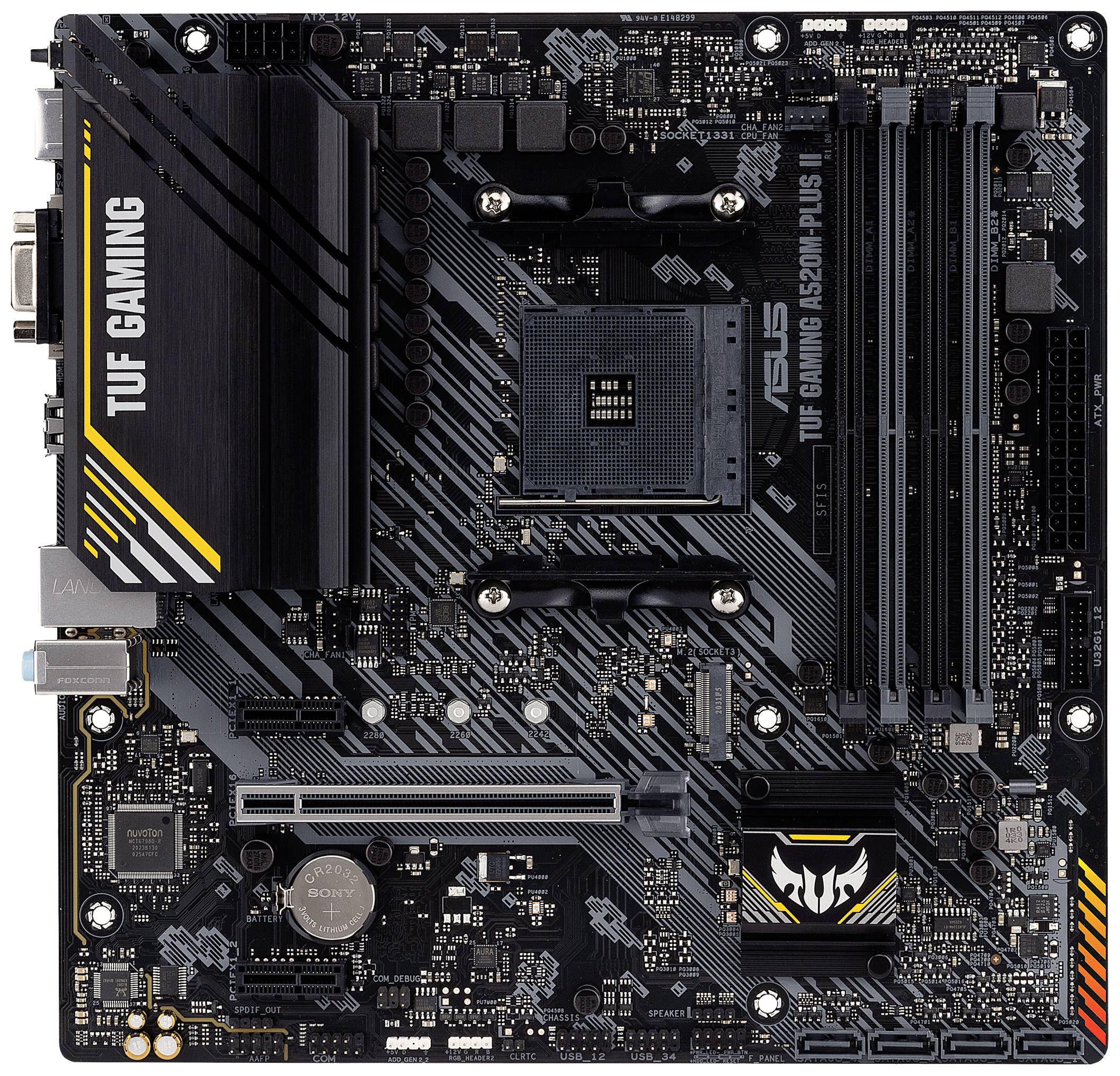 Asus TUF GAMING A520M-PLUS II Mainboard Sockel (PC) AMD® AM4 Formfaktor (Details) ATX Mainboard-Chipsatz AMD® A520