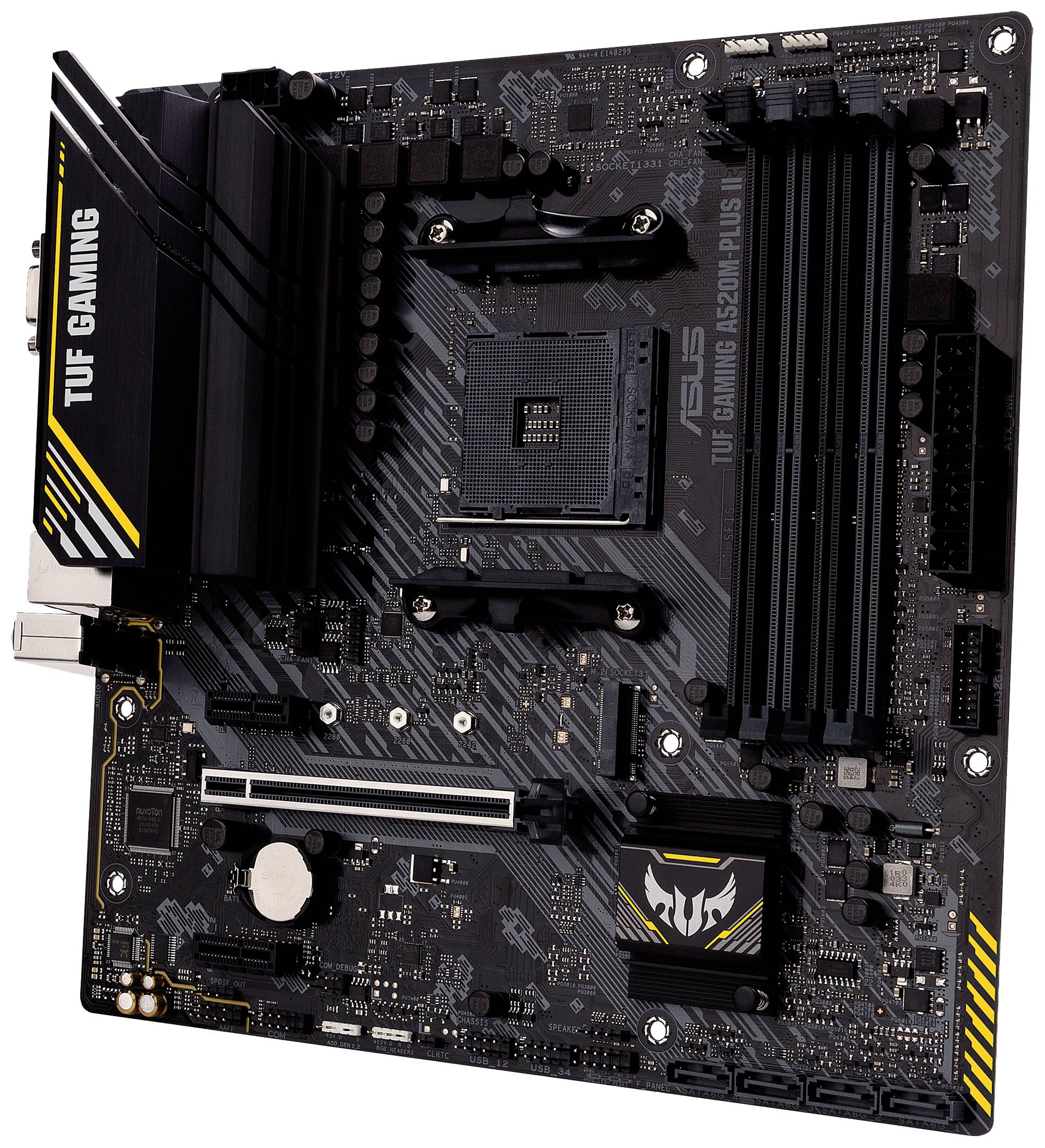 Asus TUF GAMING A520M-PLUS II Mainboard Sockel (PC) AMD AM4 Formfaktor (Details) ATX Mainboard-Chip