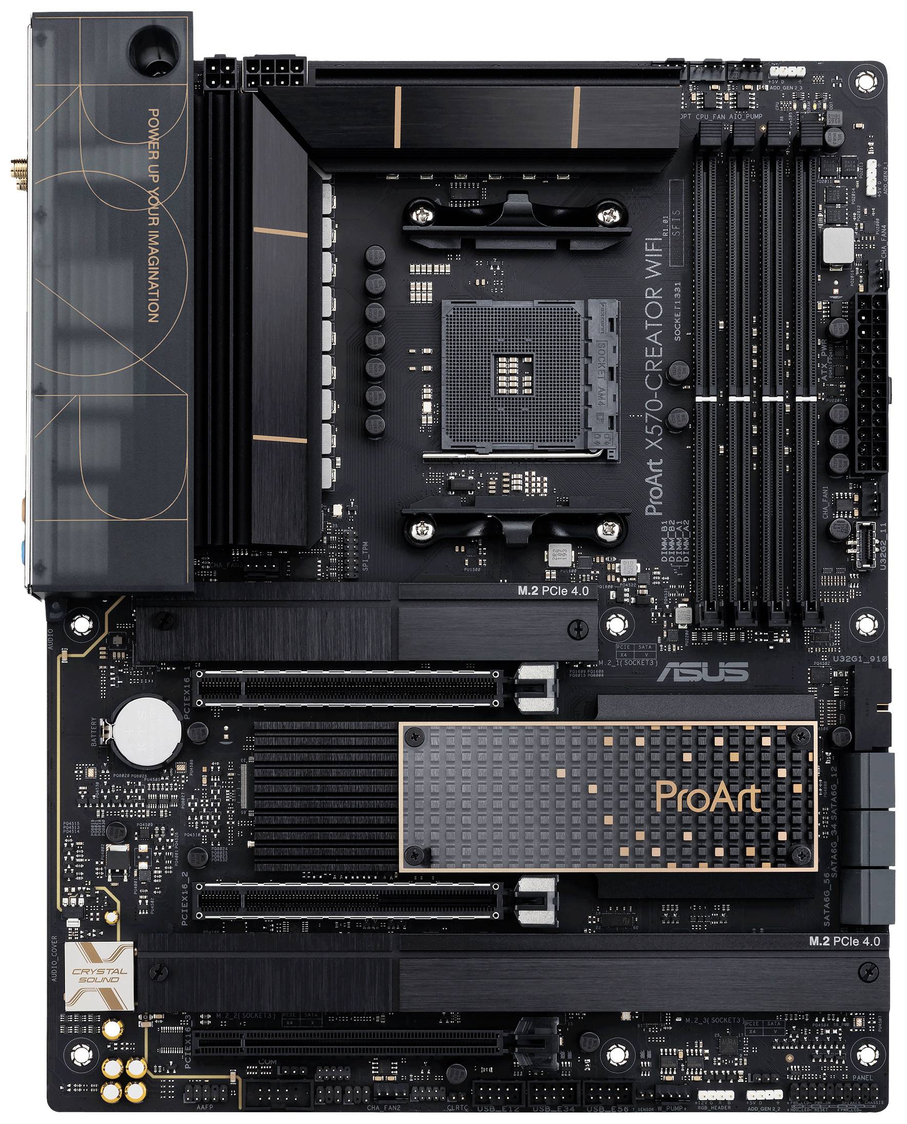 Asus ProArt X570-CREATOR WIFI Mainboard Sockel (PC) AMD AM4 Formfaktor (Details) ATX Mainboard-Chip