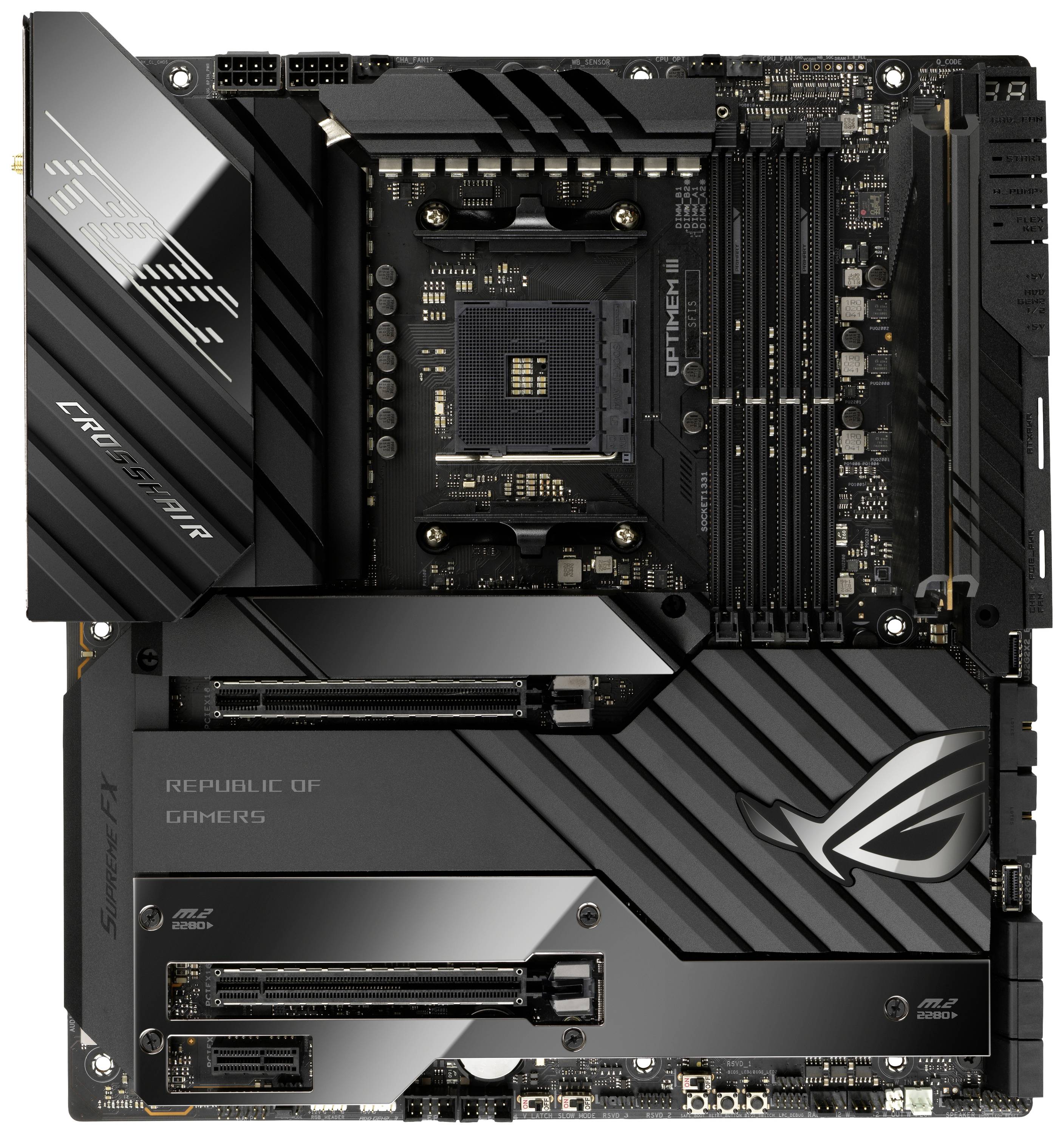 Asus ROG CROSSHAIR VIII EXTREME Mainboard Sockel (PC) AMD® AM4 Formfaktor (Details) ATX Mainboard-Chipsatz AMD® X570