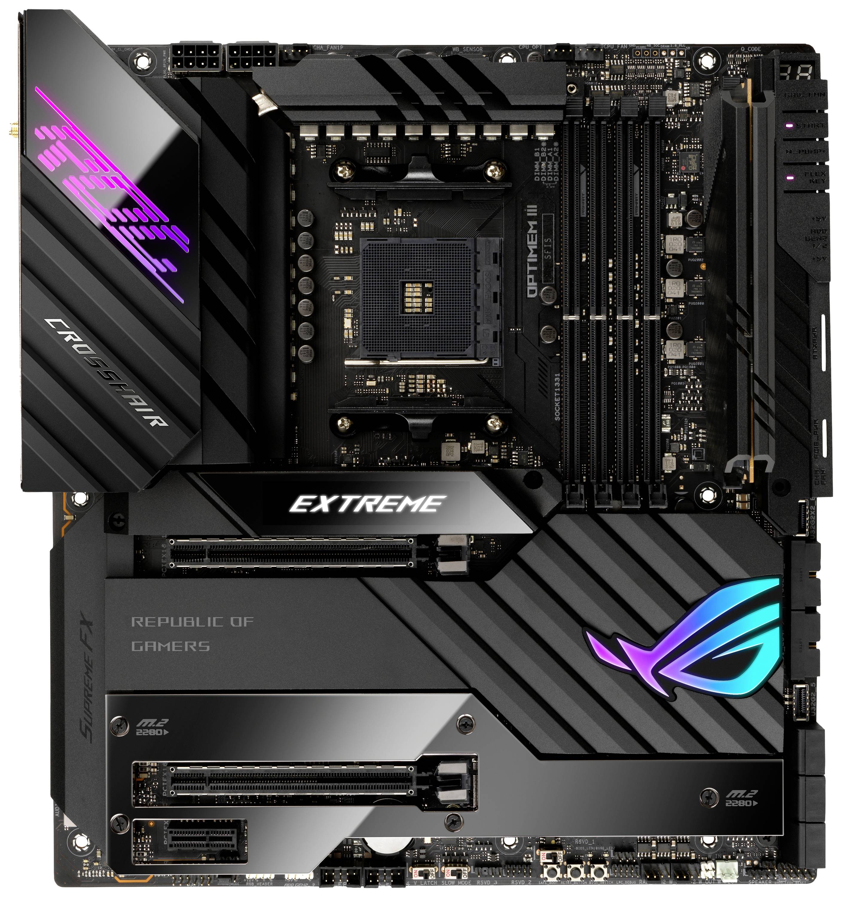 Asus ROG CROSSHAIR VIII EXTREME Mainboard Sockel (PC) AMD AM4 Formfaktor (Details) ATX Mainboard-Ch