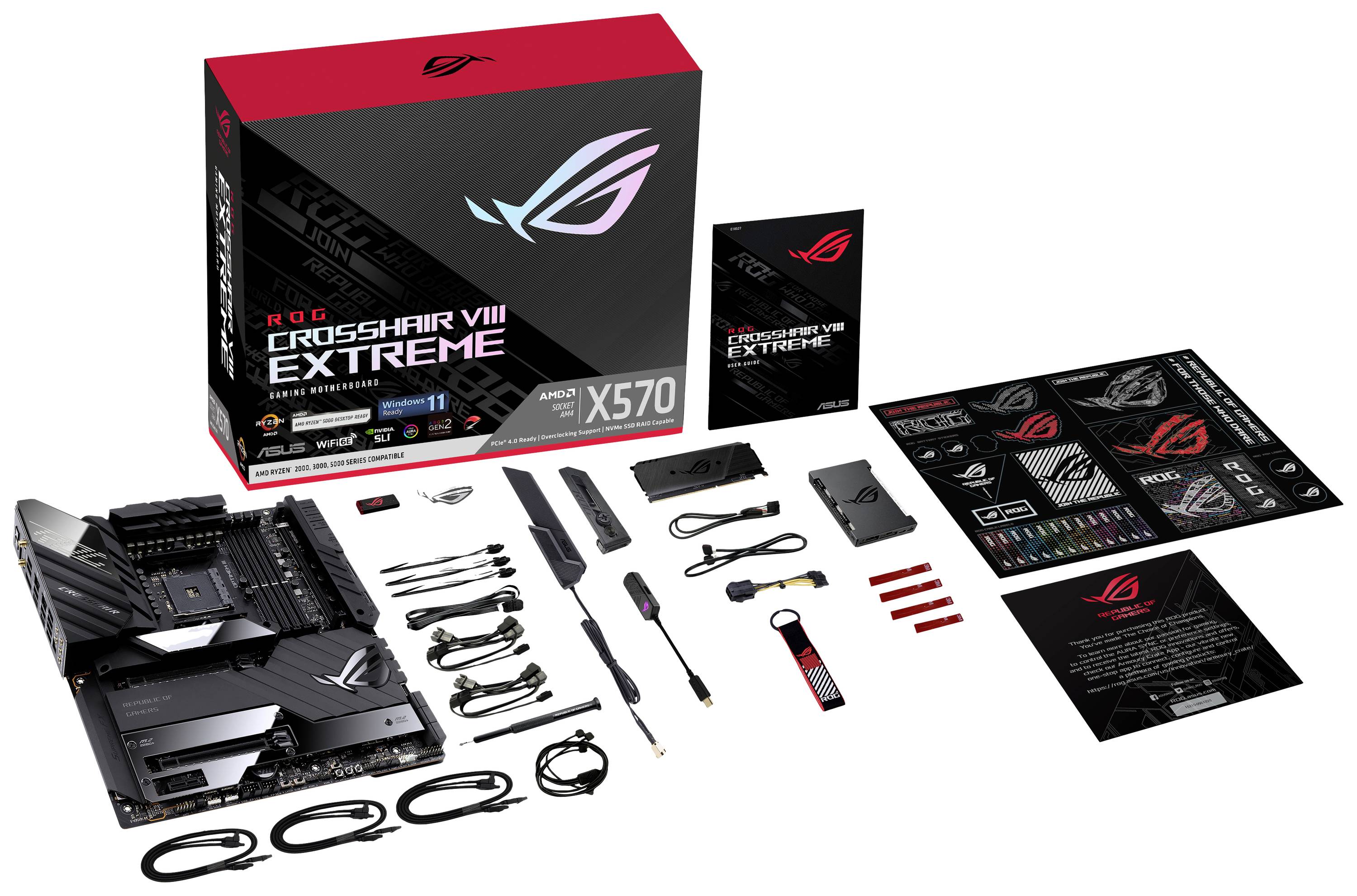 Asus ROG CROSSHAIR VIII EXTREME Mainboard Sockel (PC) AMD® AM4 Formfaktor (Details) ATX Mainboard-Chipsatz AMD® X570