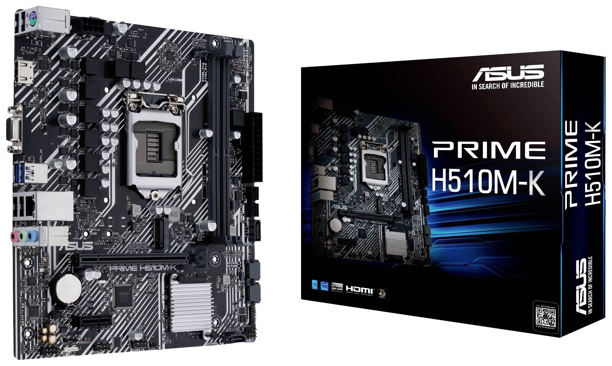 Asus PRIME H510M-K Mainboard Sockel (PC) Intel® LGA 1200 Formfaktor (Details) Micro-ATX Mainboard-Chipsatz Intel® H510