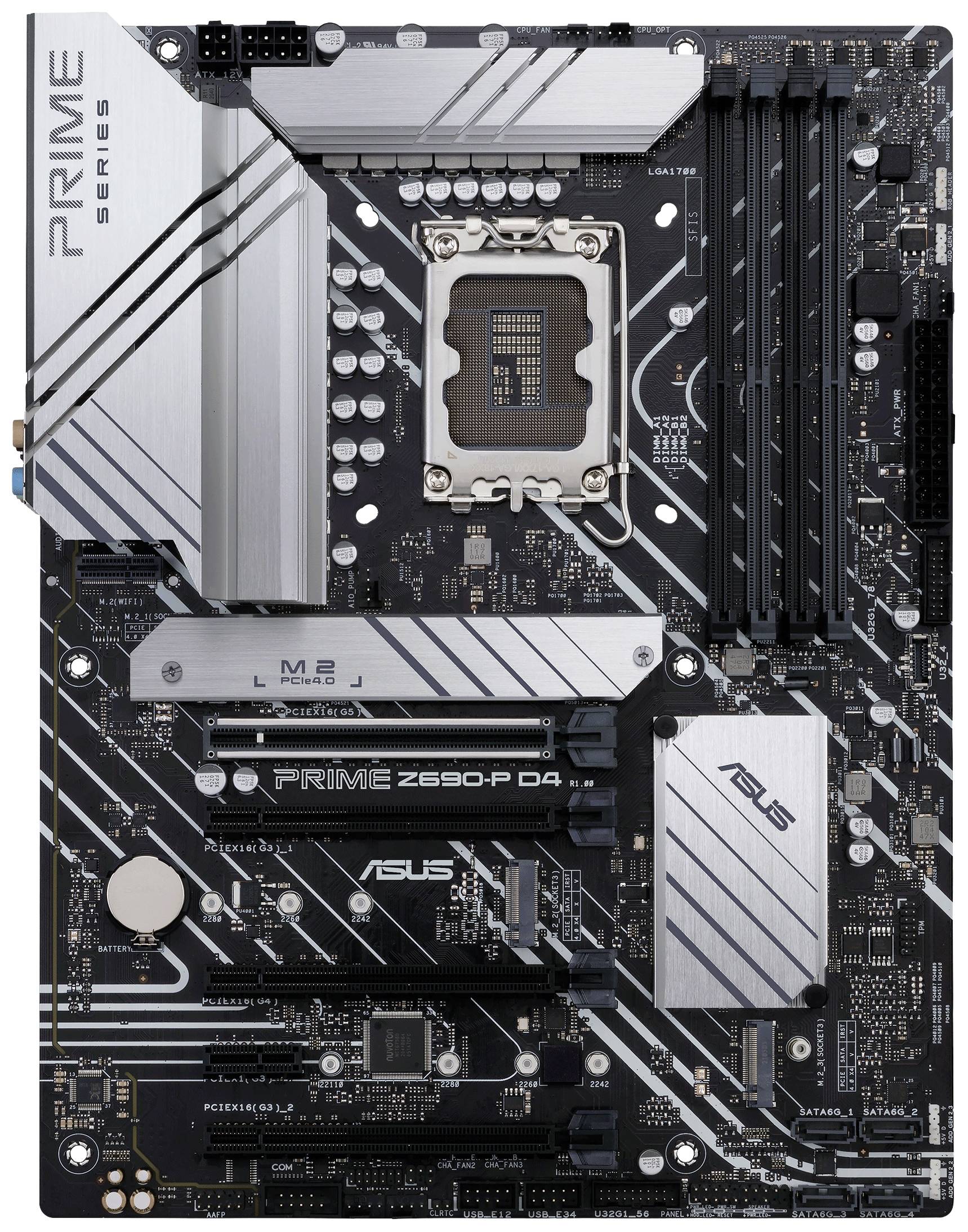 Asus PRIME Z690-P D4 Mainboard Sockel (PC) Intel® 1700 Formfaktor (Details) ATX Mainboard-Chipsatz