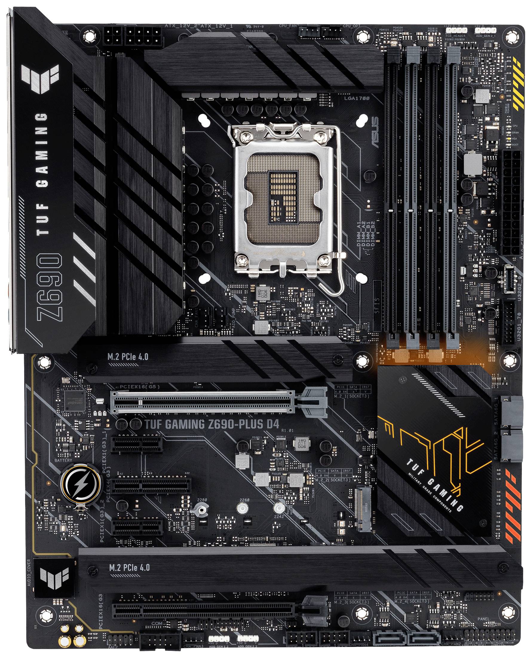 Asus TUF GAMING Z690-PLUS D4 Mainboard Sockel (PC) Intel® 1700 Formfaktor (Details) ATX Mainboard-C