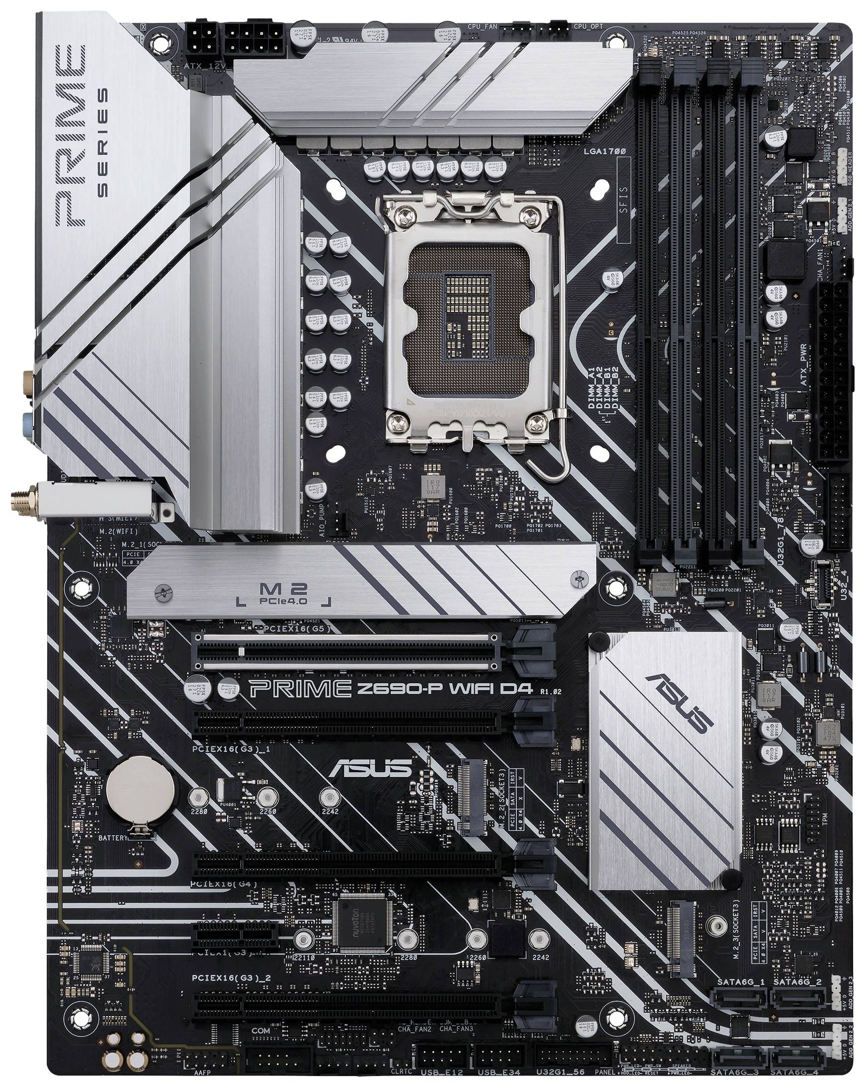 Asus PRIME Z690-P WIFI D4 Mainboard Sockel (PC) Intel® 1700 Formfaktor (Details) ATX Mainboard-Chip