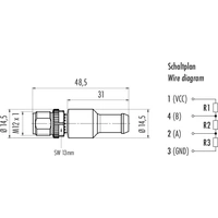 Binder 77 9835 0000 00004-20 Sensor-/Aktor-SteckverStecker, gerade Polzahl Sensoren: 4 Binder 77 9835 0000 00004-20 Sensor-/Aktor-SteckverStecker, gerade Polzahl Sensoren: 4