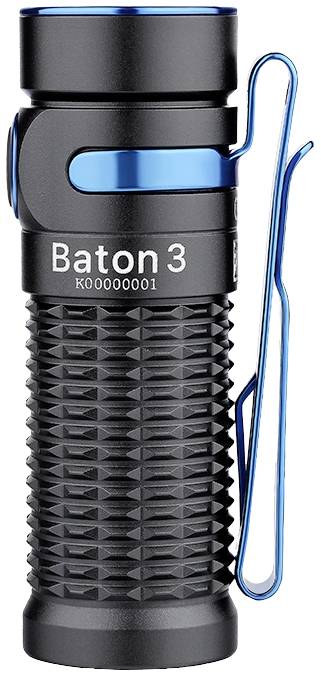 OLight Baton 3 Black LED Taschenlampe akkubetrieben 1200 lm 33 h 53 g