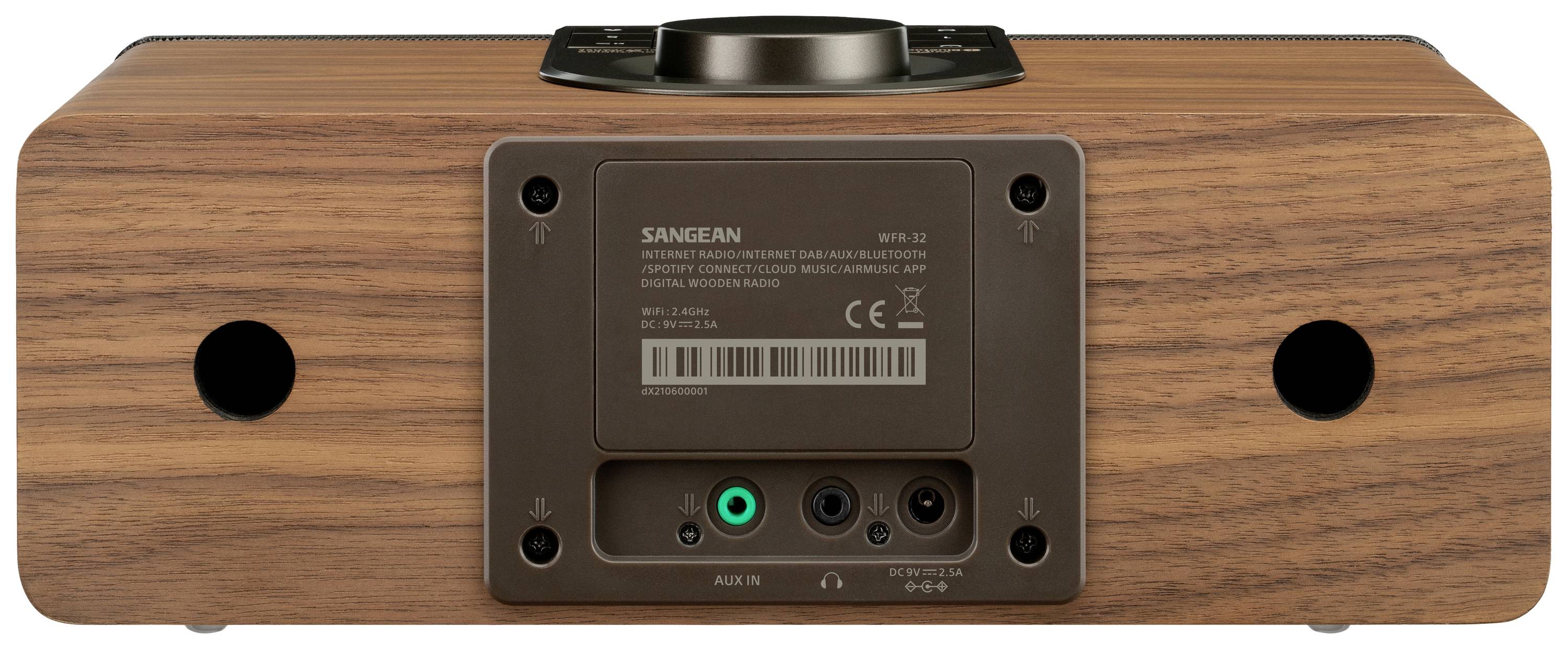 Sangean WFR-32 Internet Tischradio Internet Bluetooth®, AUX, USB, Internetradio Inkl. Fernbedienung Schwarz, Holz