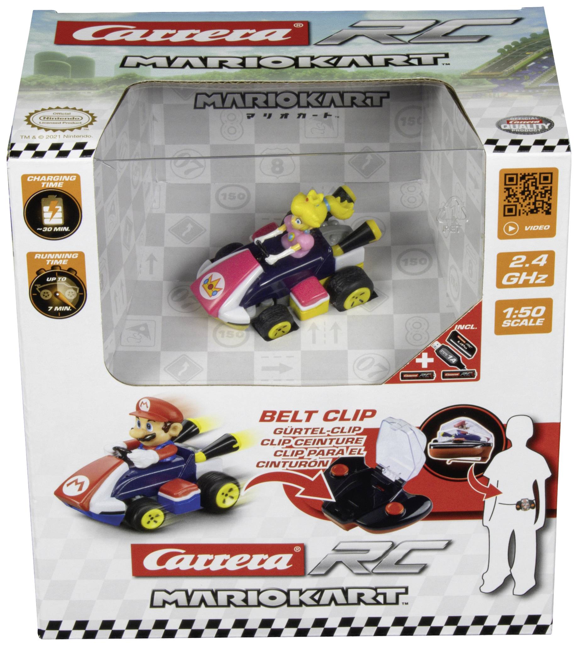 Carrera RC 370430006P Peach RC Einsteiger Modellauto Elektro Rennwagen