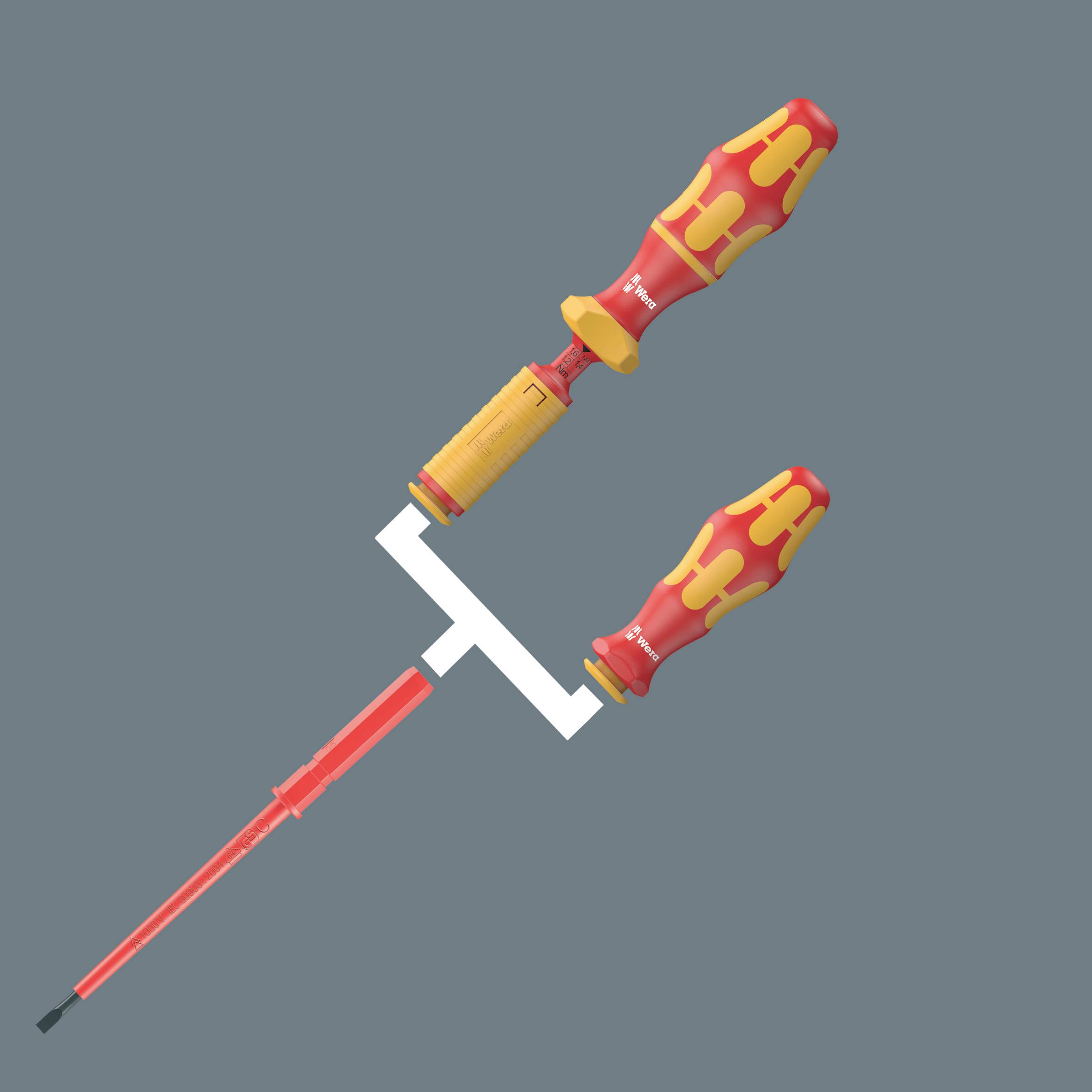 Wera KK 64 i Elektriker, Elektronik- u. Feinmechanik, VDE, Werkstatt Innen-Sechskant Wechselklinge 4mm