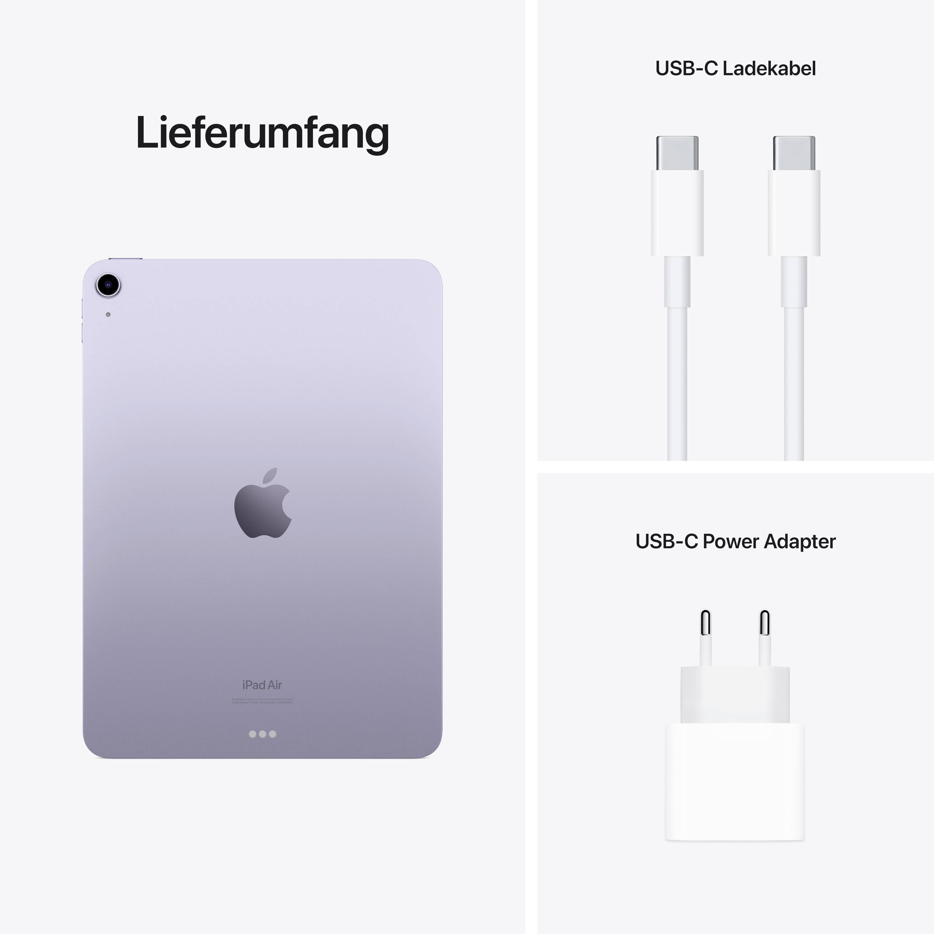 Apple iPad Air 10.9 (5. Generation, 2022) WiFi 256 GB Violett 27.7 cm (10.9 Zoll) Apple M1 iPadOS 15 2360 x 1640 Pixel