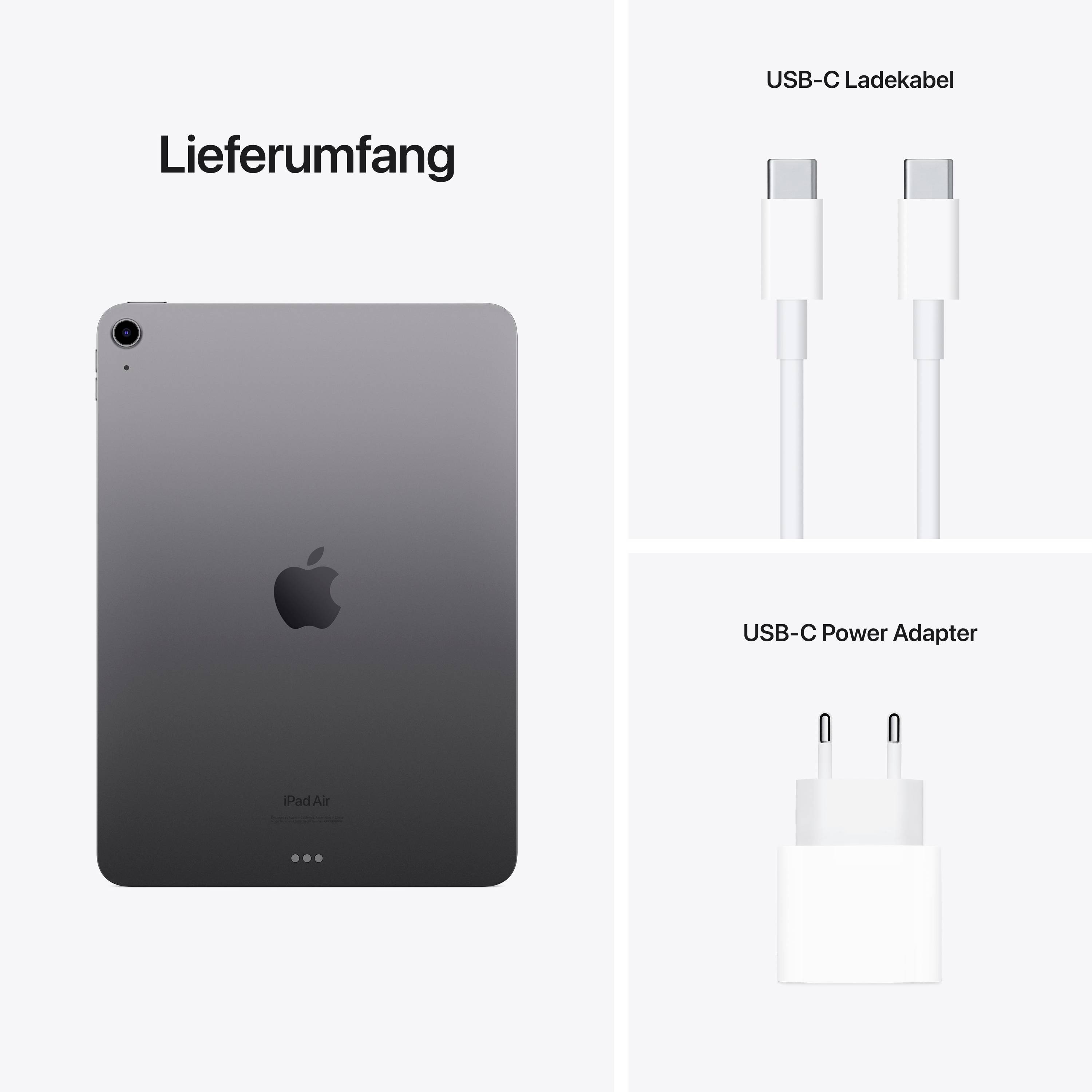 Apple iPad Air 10.9 (5. Generation, 2022) WiFi 256 GB Spacegrau 27.7 cm (10.9 Zoll) Apple M1 iPadOS 15 2360 x 1640 Pixel