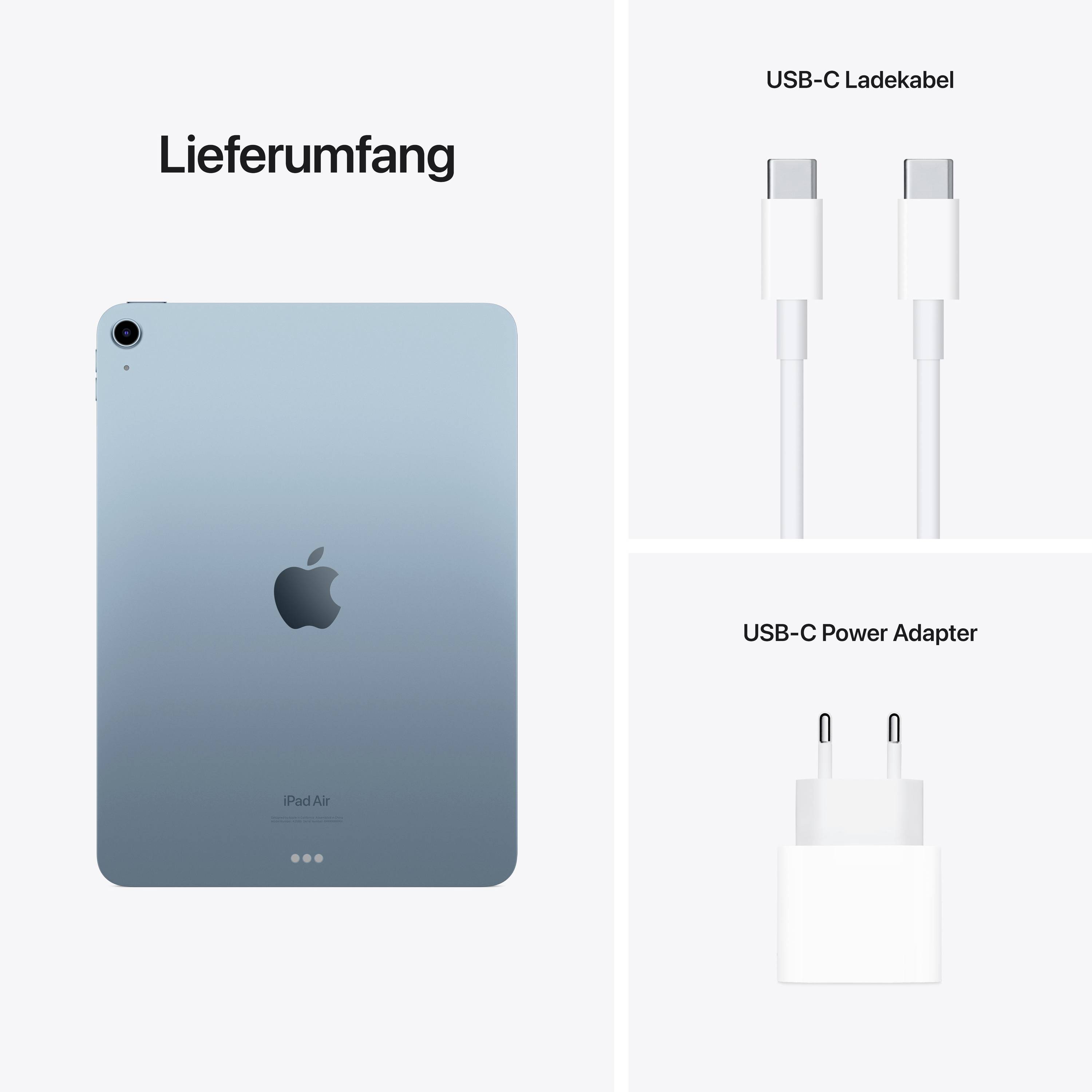 Apple iPad Air 10.9 (5. Generation, 2022) WiFi 64 GB Blau 27.7 cm (10.9 Zoll) Apple M1 iPadOS 15 2360 x 1640 Pixel